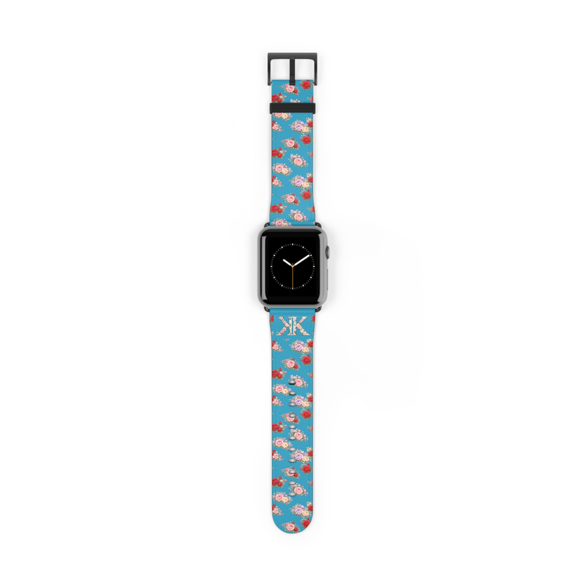 Anthos Collection Turquoise Floral Vintage Watch Band — Apple Watch Strap