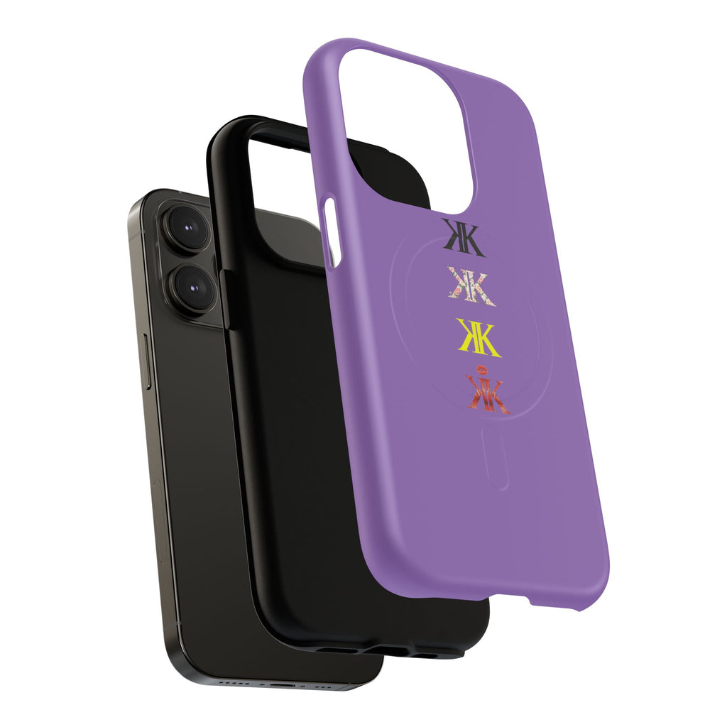 Sigil Collection Light Purple Phone Case — Minimalist Monogram Stack Tough Magnetic Case