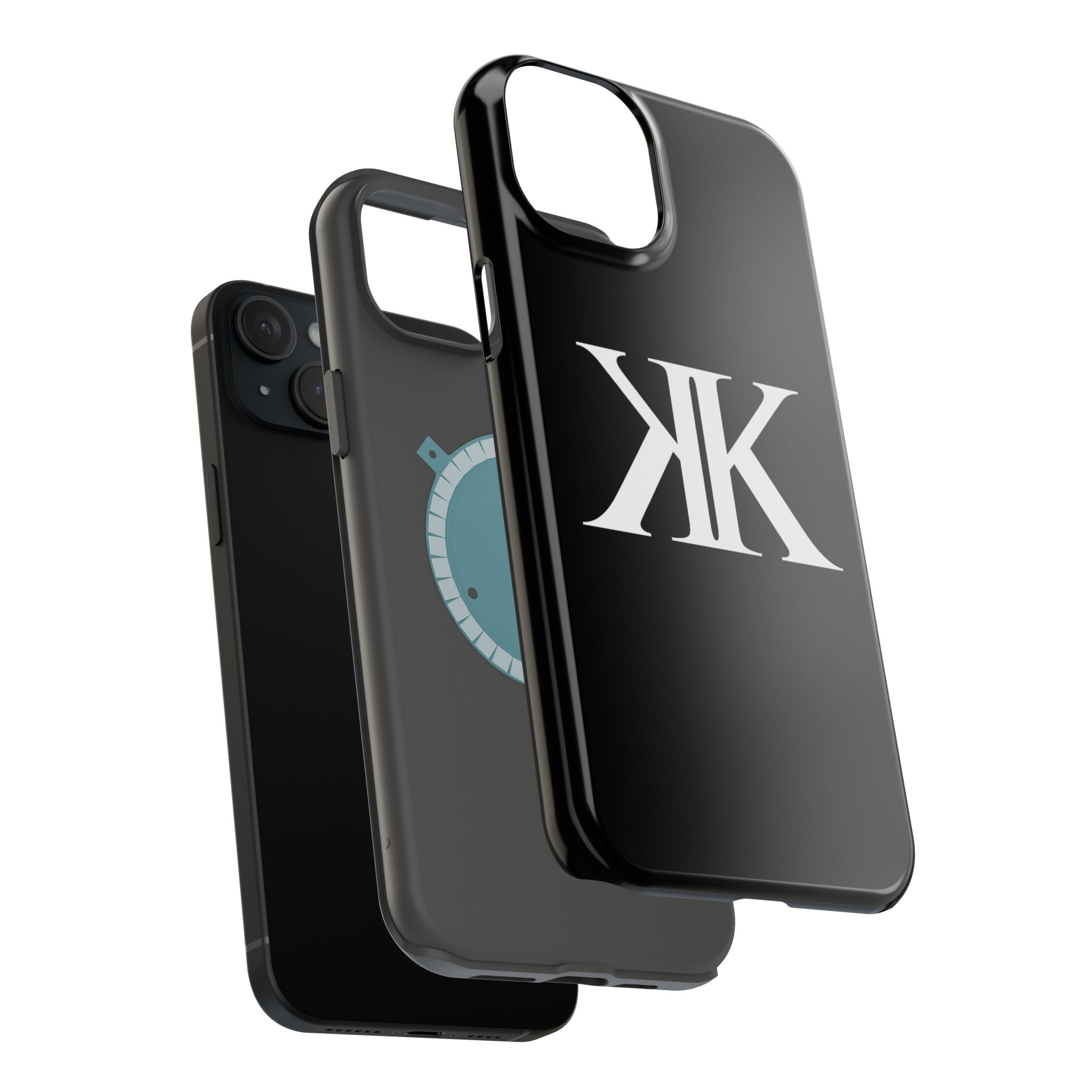 Magnetic Impact-Resistant BLACK Case with Bold KK Monogram