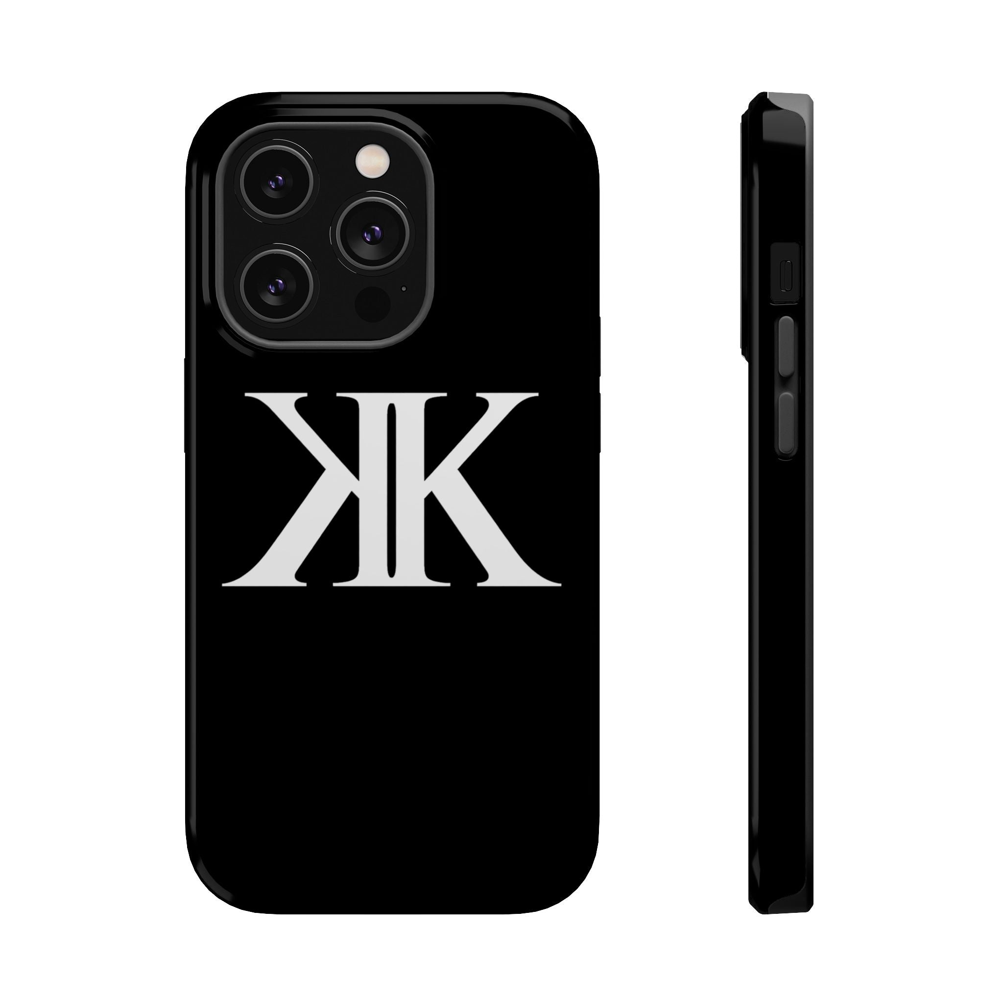 Magnetic Impact-Resistant BLACK Case with Bold KK Monogram