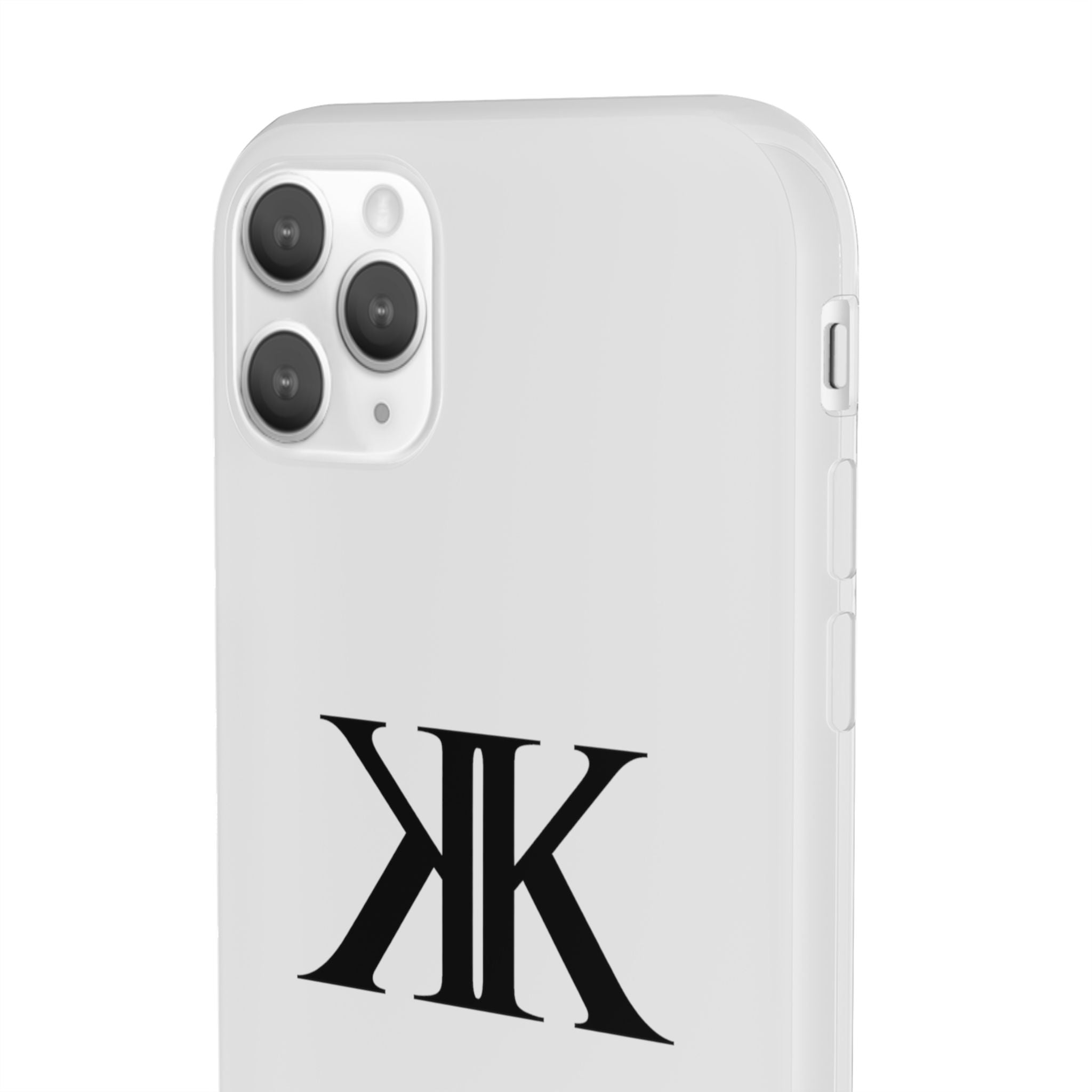 Monogram KK Phone Case — Minimalist Black Logo Flexi Case