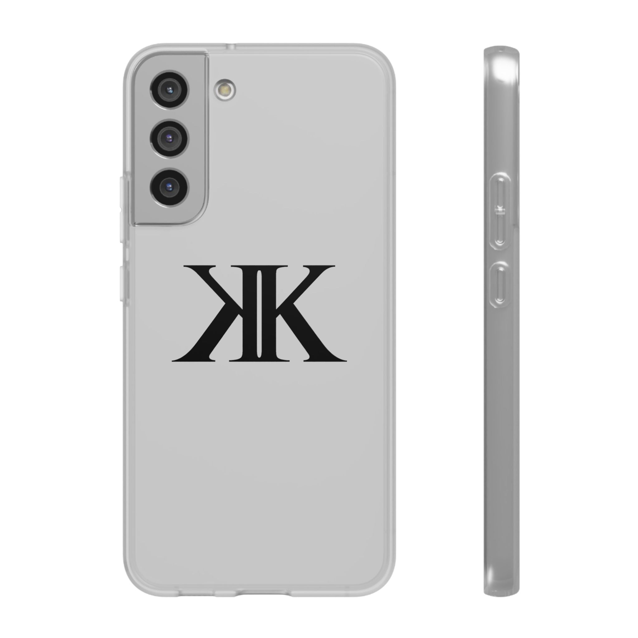Monogram KK Phone Case — Minimalist Black Logo Flexi Case