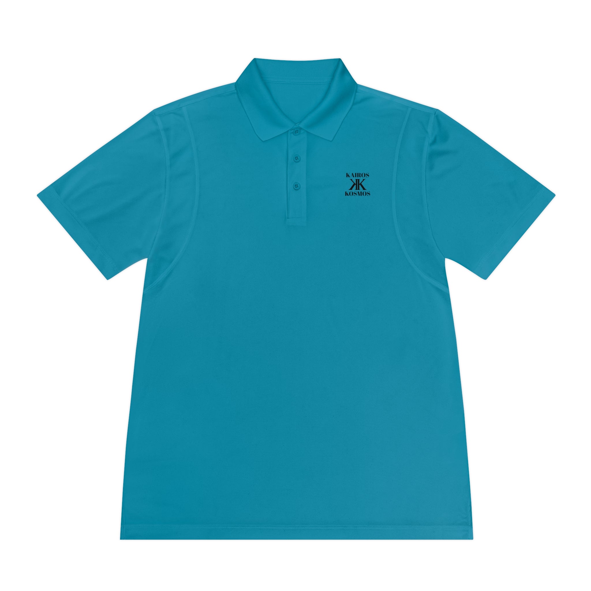 Classic Men’s Sport Polo — Minimalist Kairos Kosmos Logo Chest Shirt