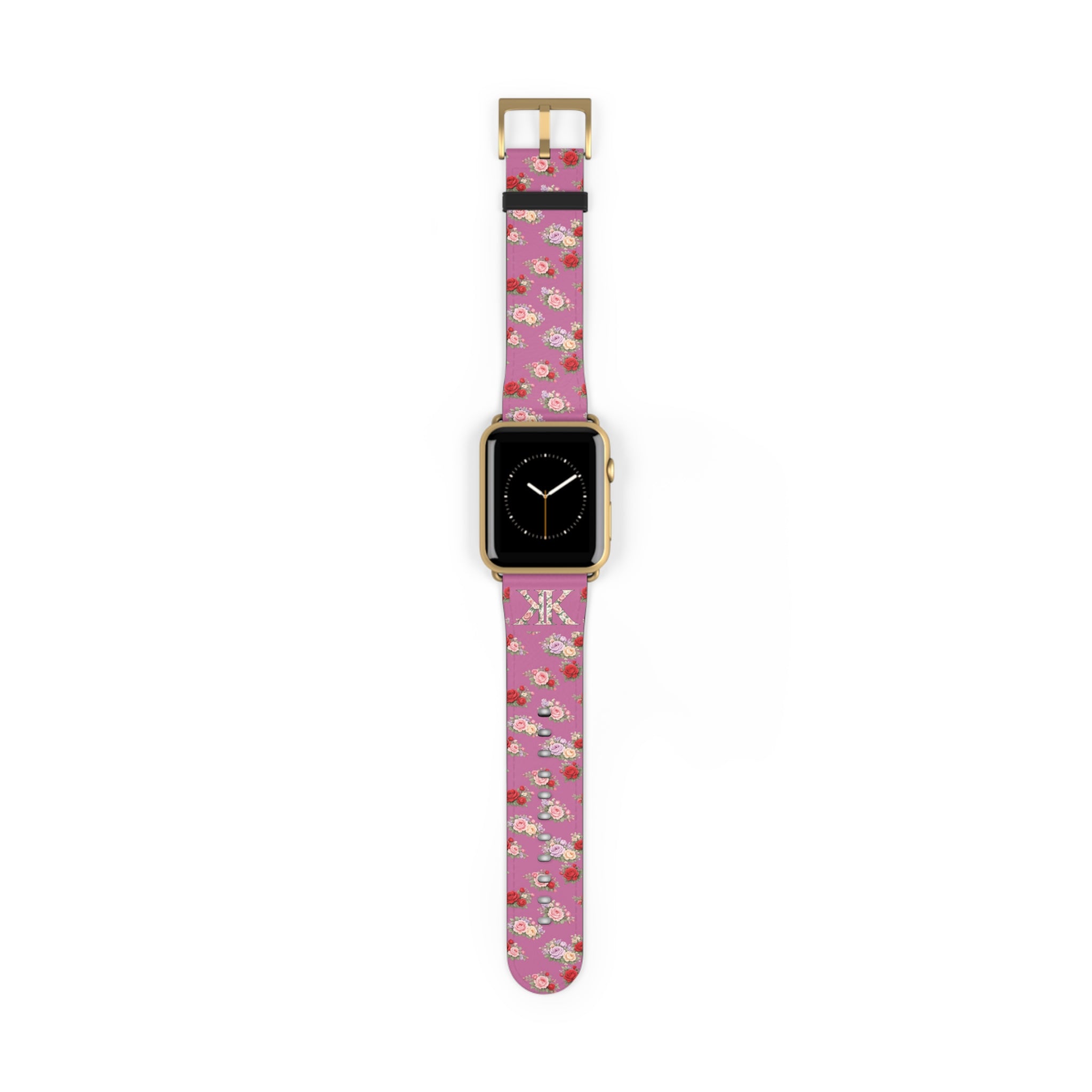Anthos Collection Light Pink Floral Vintage Watch Band — Apple Watch Strap