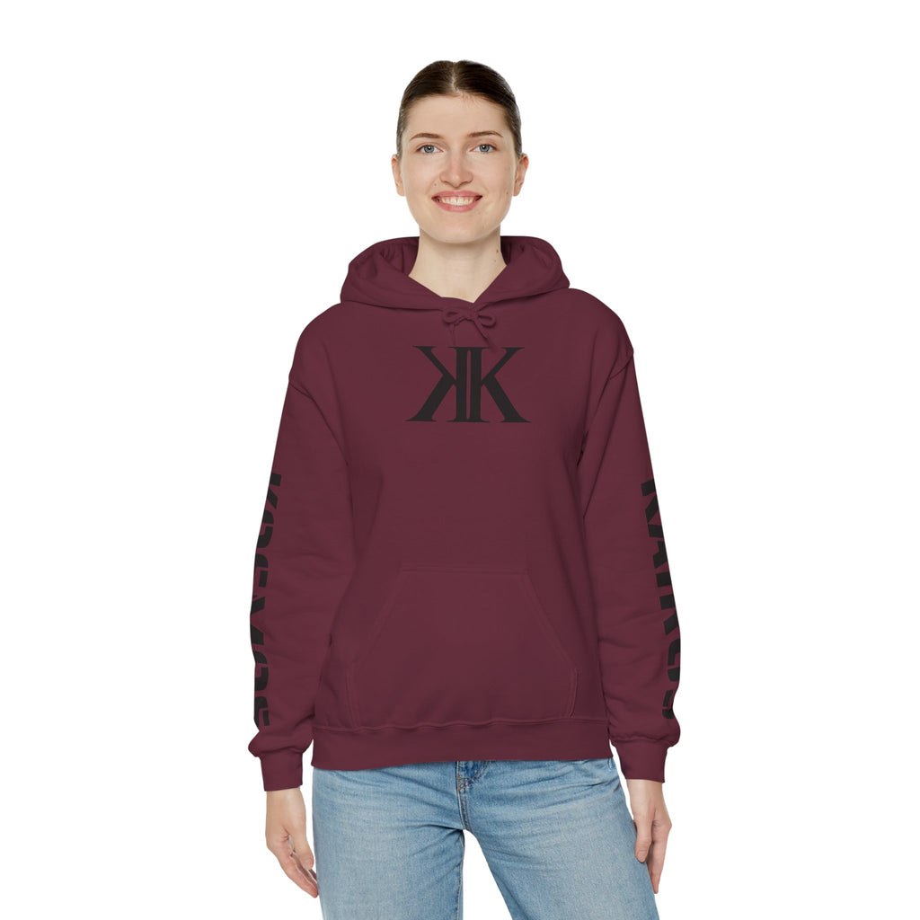 KAIROS KOSMOS Logo Hoodie — Minimalist Black Emblem Pullover