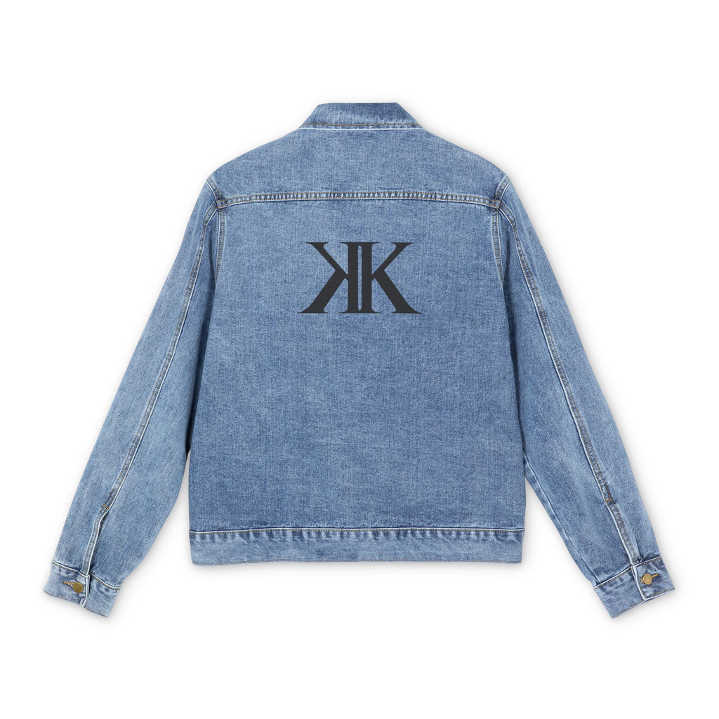 Men's Denim Jacket with Minimalist KK Logo — Classic Casual Jean Jacket