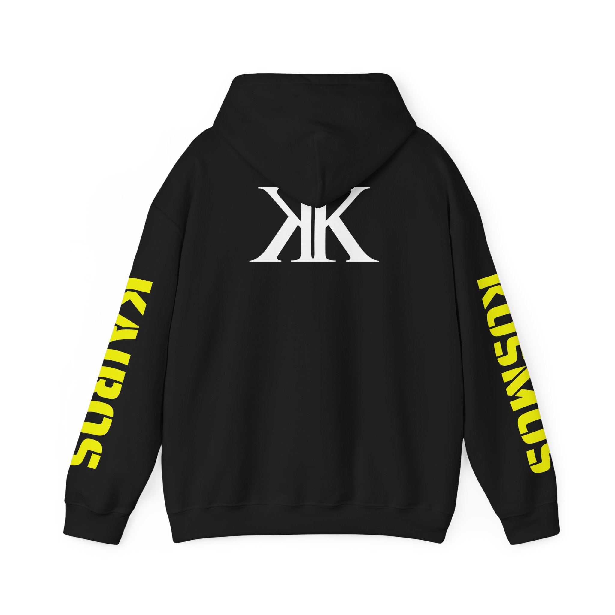 KAIROS KOSMUS Logo Hoodie BLACK — Minimalist Black Emblem Pullover