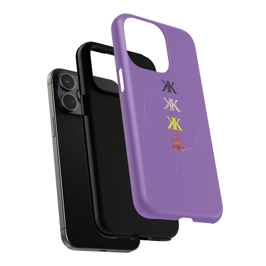 Sigil Collection Light Purple Phone Case — Minimalist Monogram Stack Tough Magnetic Case