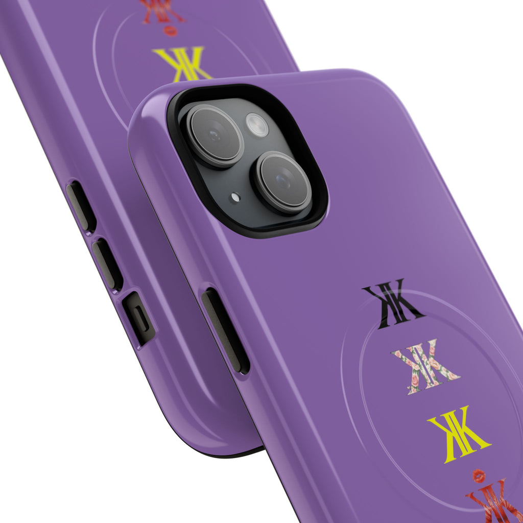 Sigil Collection Light Purple Phone Case — Minimalist Monogram Stack Tough Magnetic Case