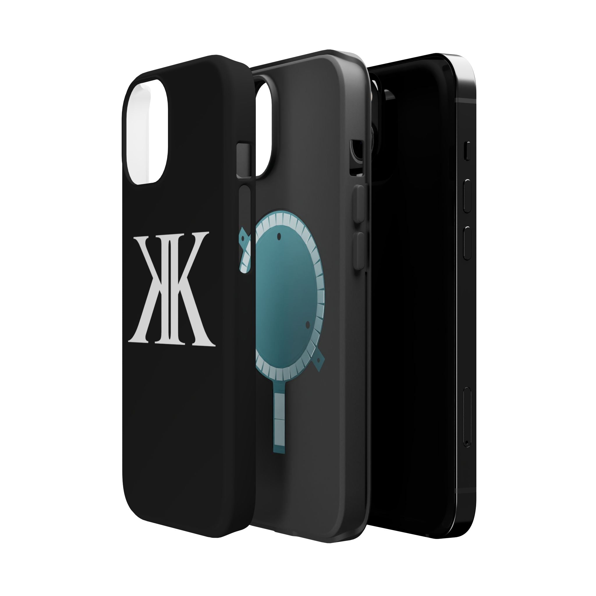 Magnetic Impact-Resistant BLACK Case with Bold KK Monogram