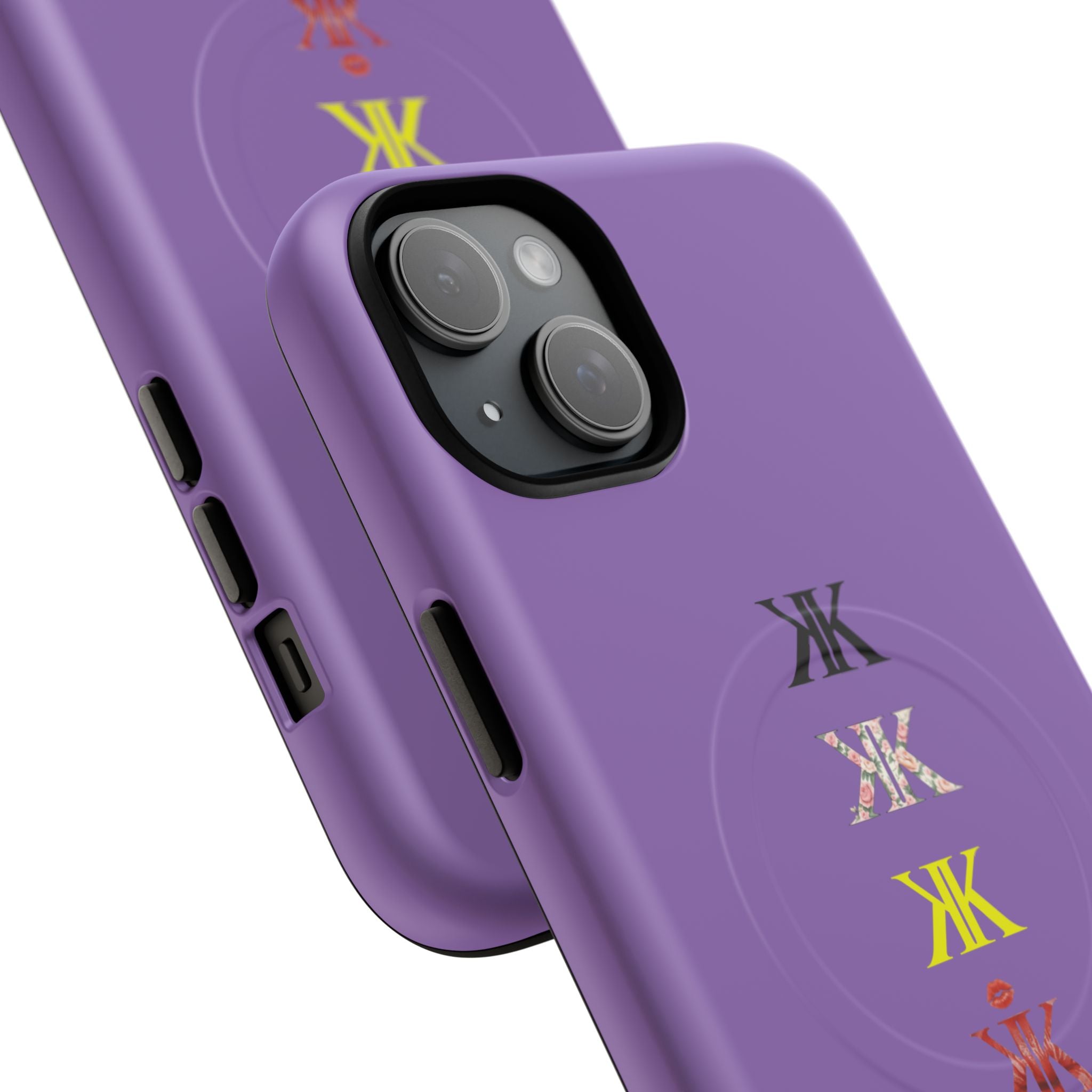 Sigil Collection Light Purple Phone Case — Minimalist Monogram Stack Tough Magnetic Case
