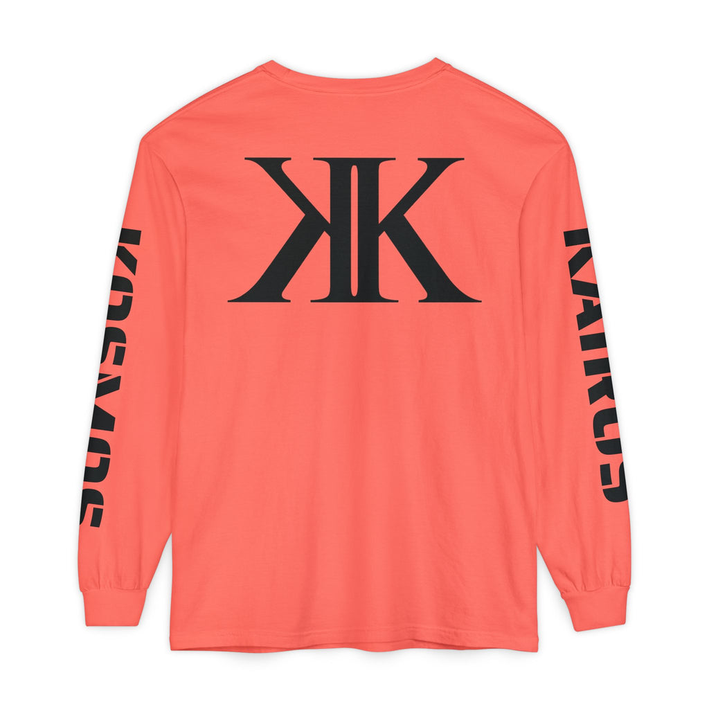 KOSMOS Monogram Uni-Sex Long Sleeve Tee — Bold Black Logo Sleeve Shirt