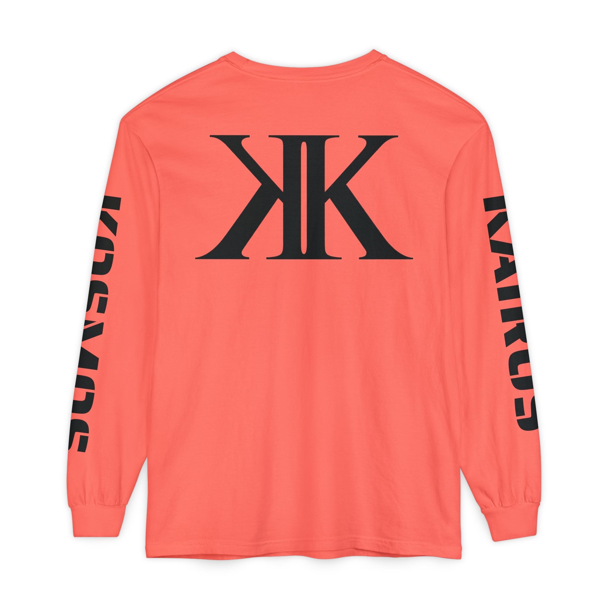 KOSMOS Monogram Uni-Sex Long Sleeve Tee — Bold Black Logo Sleeve Shirt