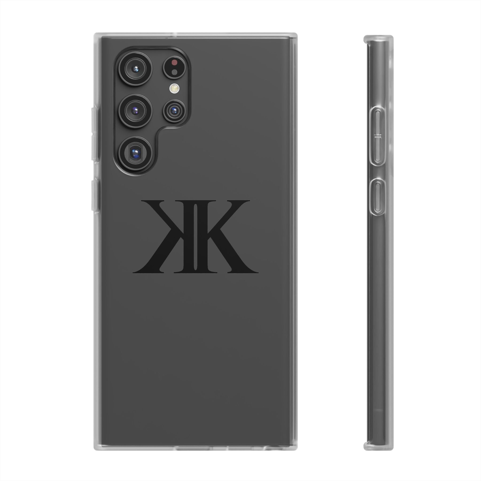 Monogram KK Phone Case — Minimalist Black Logo Flexi Case