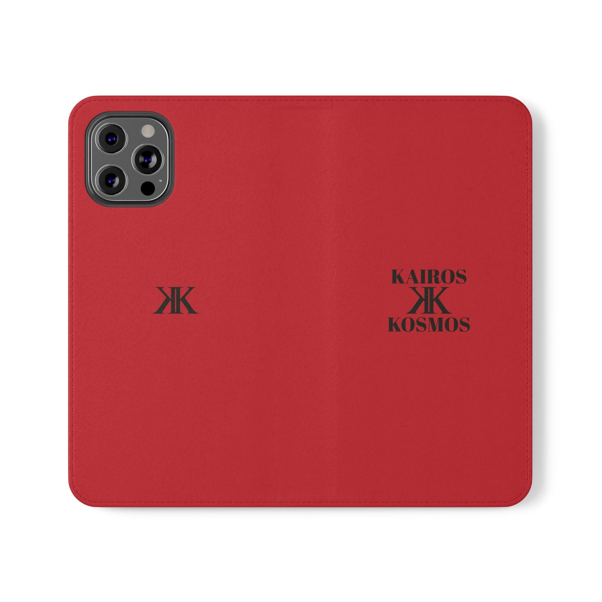 Kairos Kosmos Logo RED Flip Phone Case