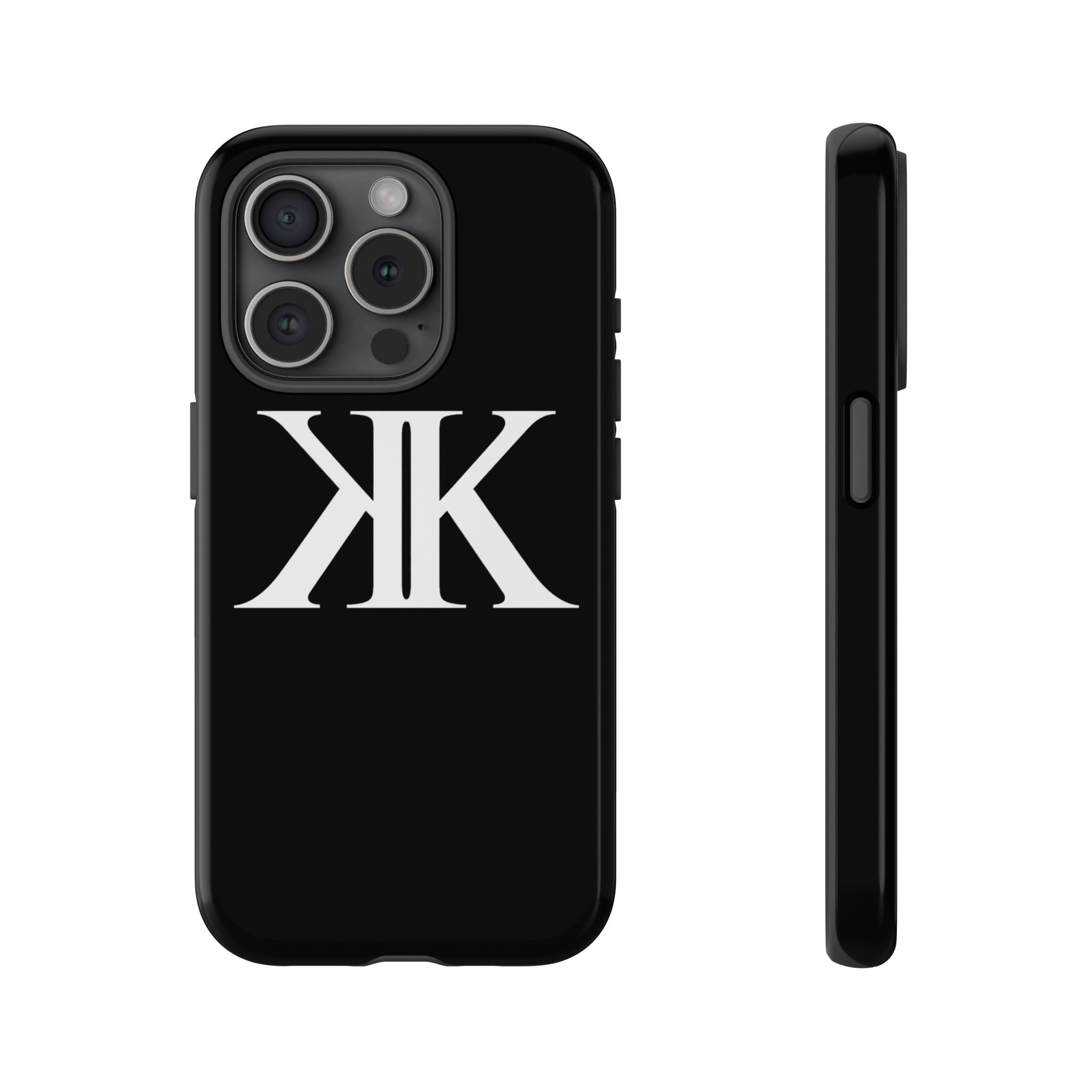 Monogram KK Phone Case BLACK — Tough Protective iPhone Cover
