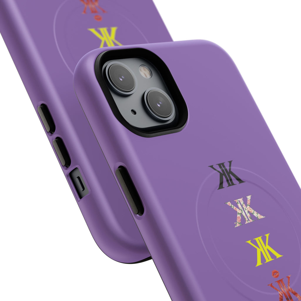 Sigil Collection Light Purple Phone Case — Minimalist Monogram Stack Tough Magnetic Case