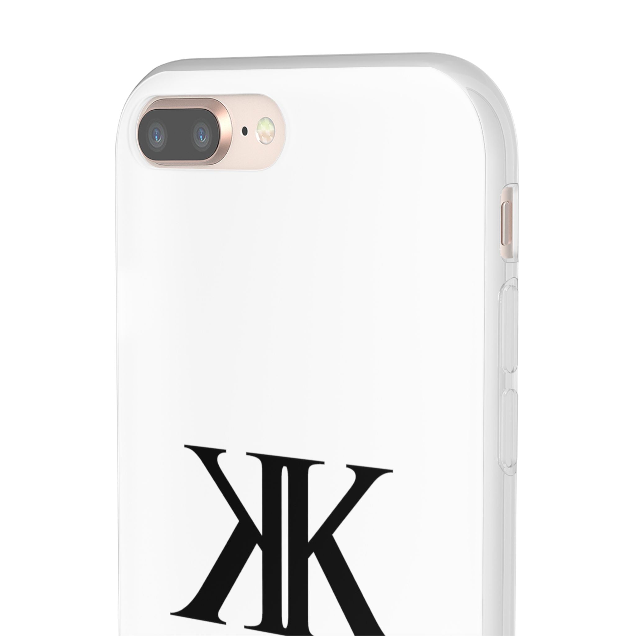 Monogram KK Phone Case — Minimalist Black Logo Flexi Case
