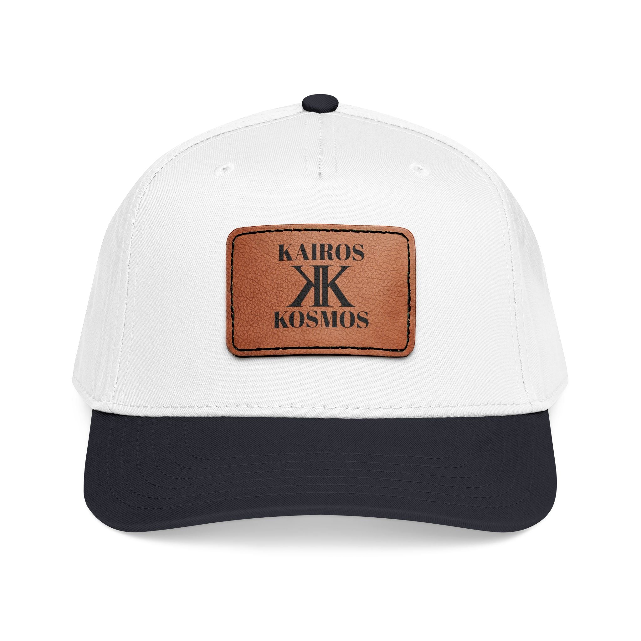 Leather Patch Baseball Cap — Kiros Kosmos Logo