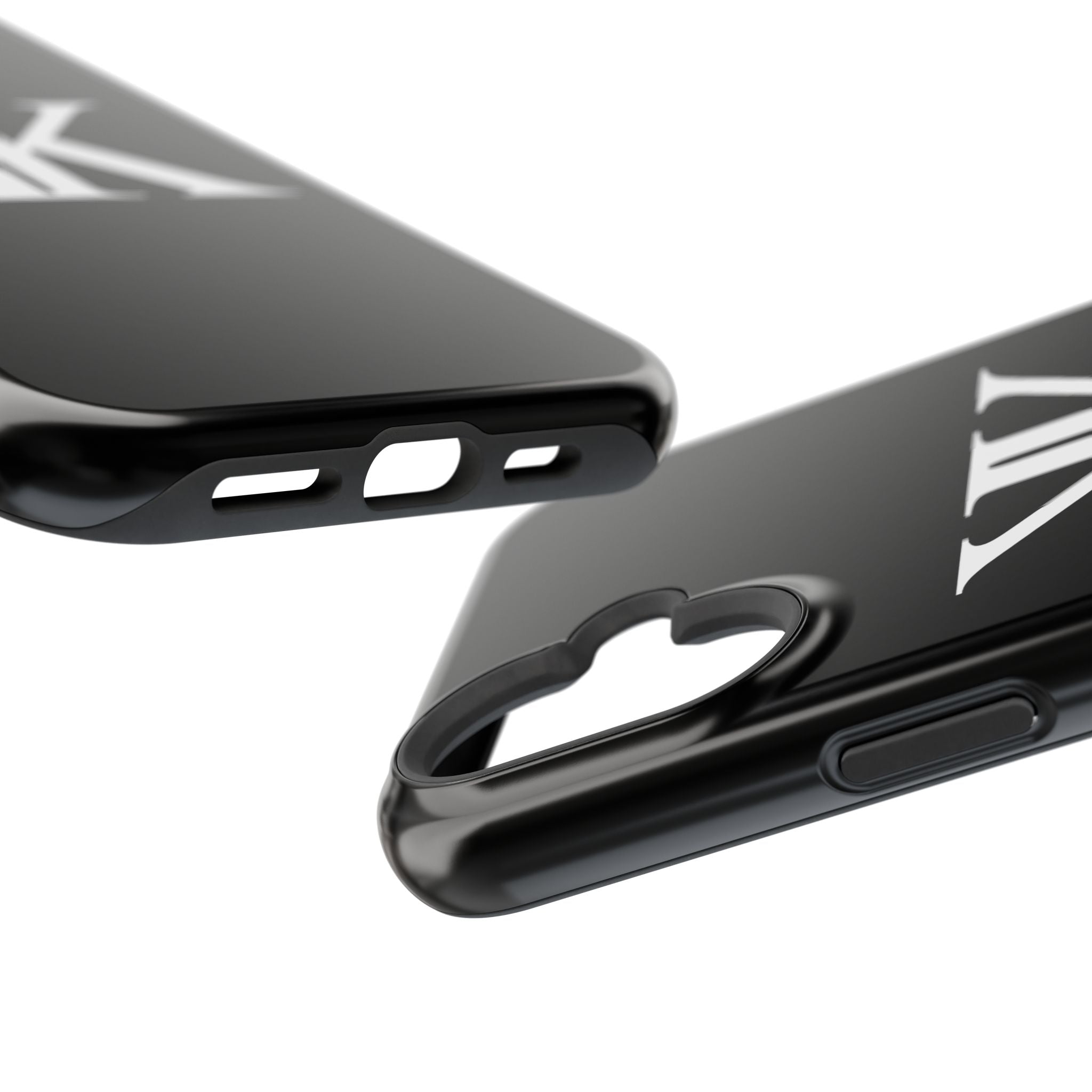 Magnetic Impact-Resistant BLACK Case with Bold KK Monogram