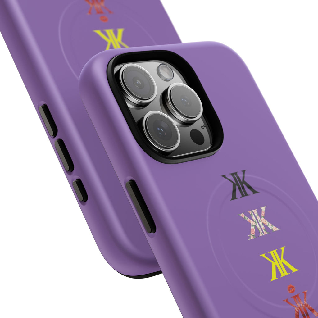 Sigil Collection Light Purple Phone Case — Minimalist Monogram Stack Tough Magnetic Case