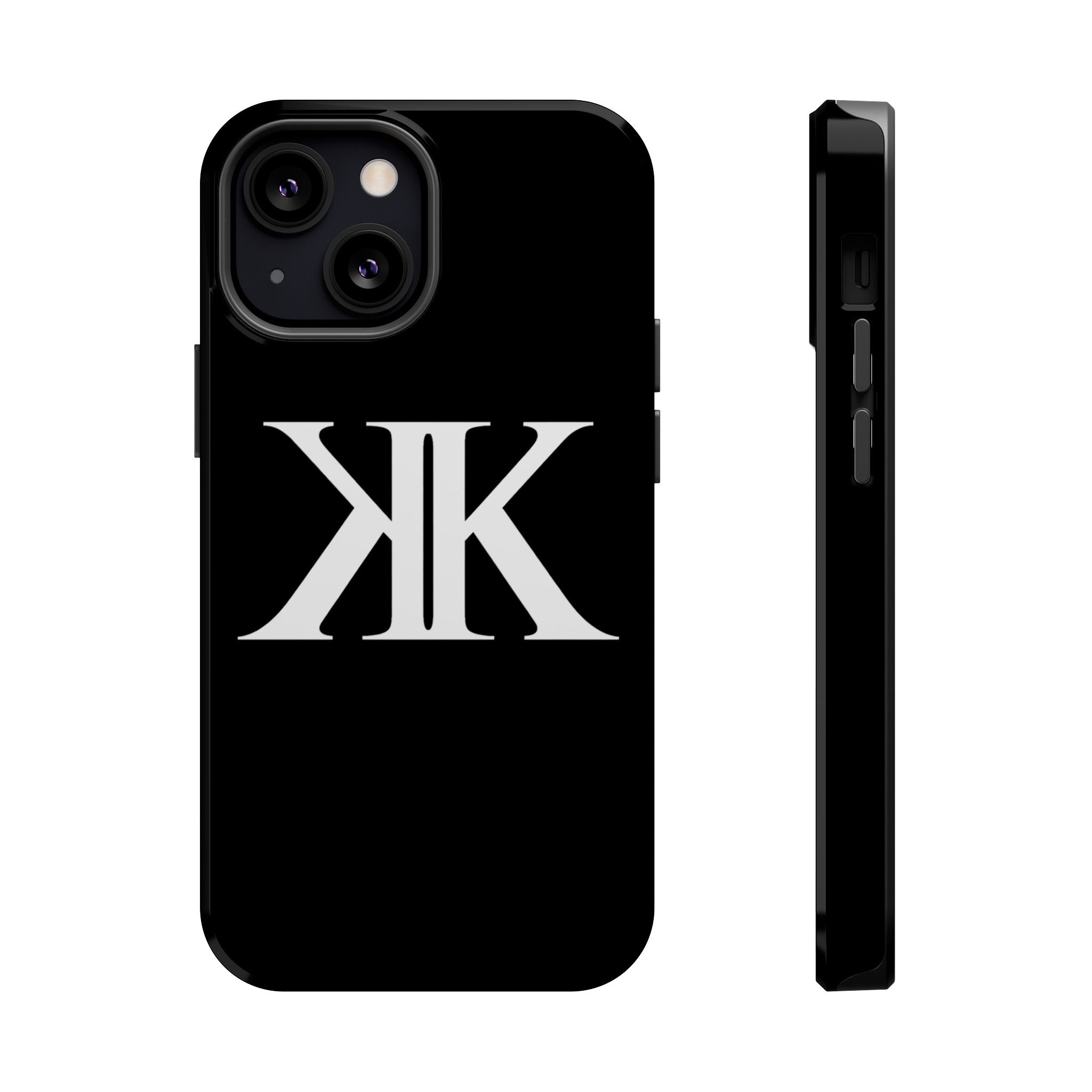 Magnetic Impact-Resistant BLACK Case with Bold KK Monogram