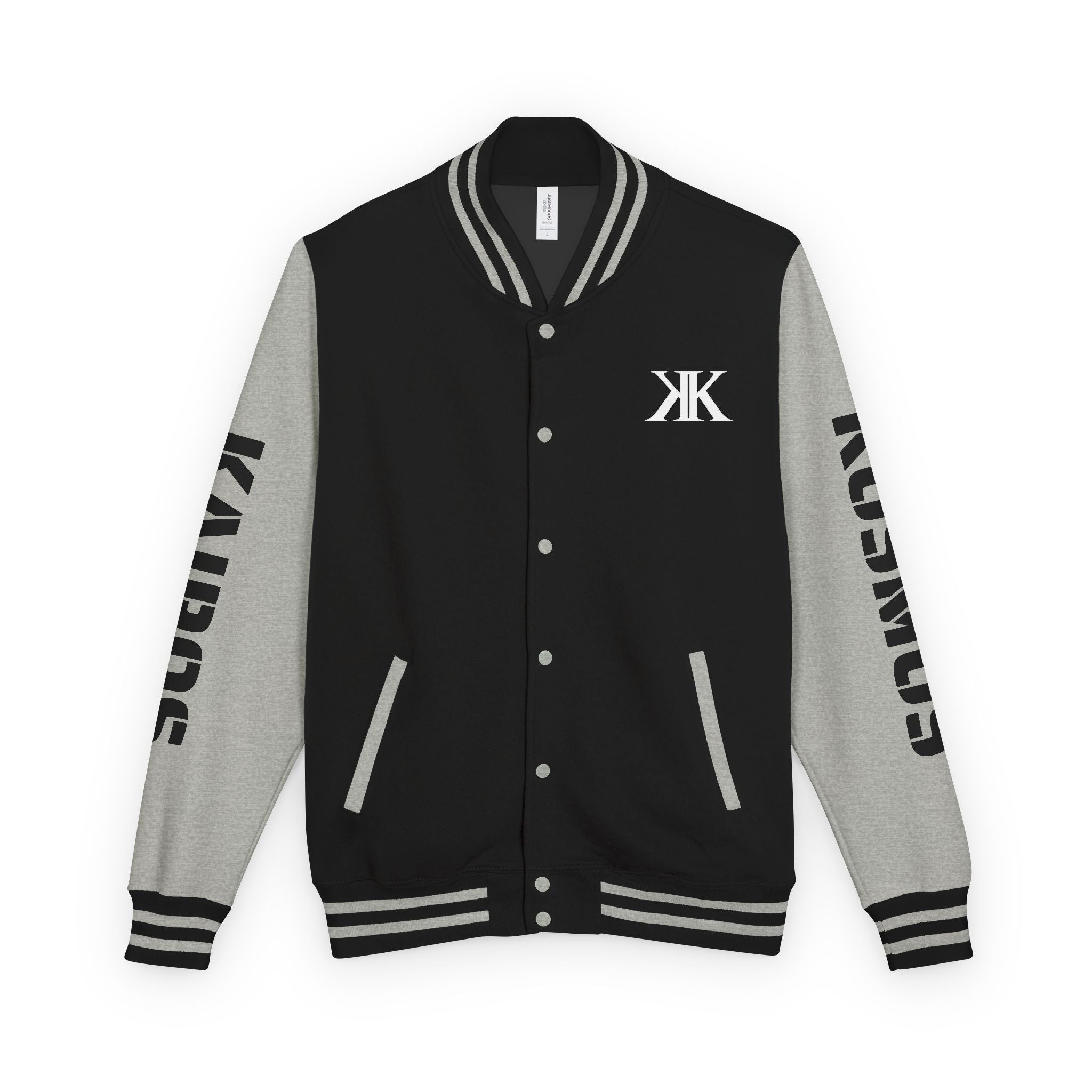 Letterman Jacket BLACK — "Give No Fu*ks" Bold Varsity Bomber