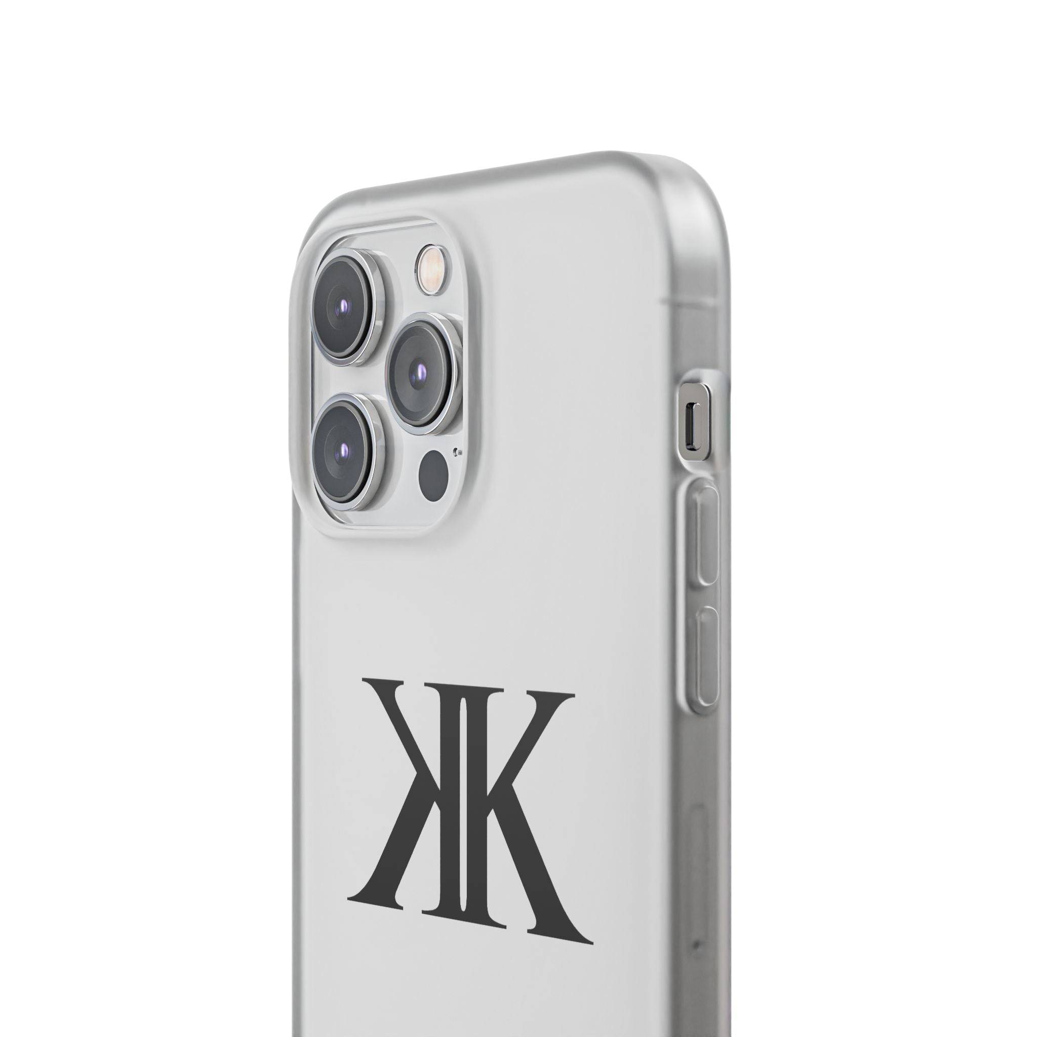 Monogram KK Phone Case — Minimalist Black Logo Flexi Case