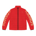 Aether Collection RED Aries Puffer Jacket – Zodiac Ram Graphic Men's Jacket
