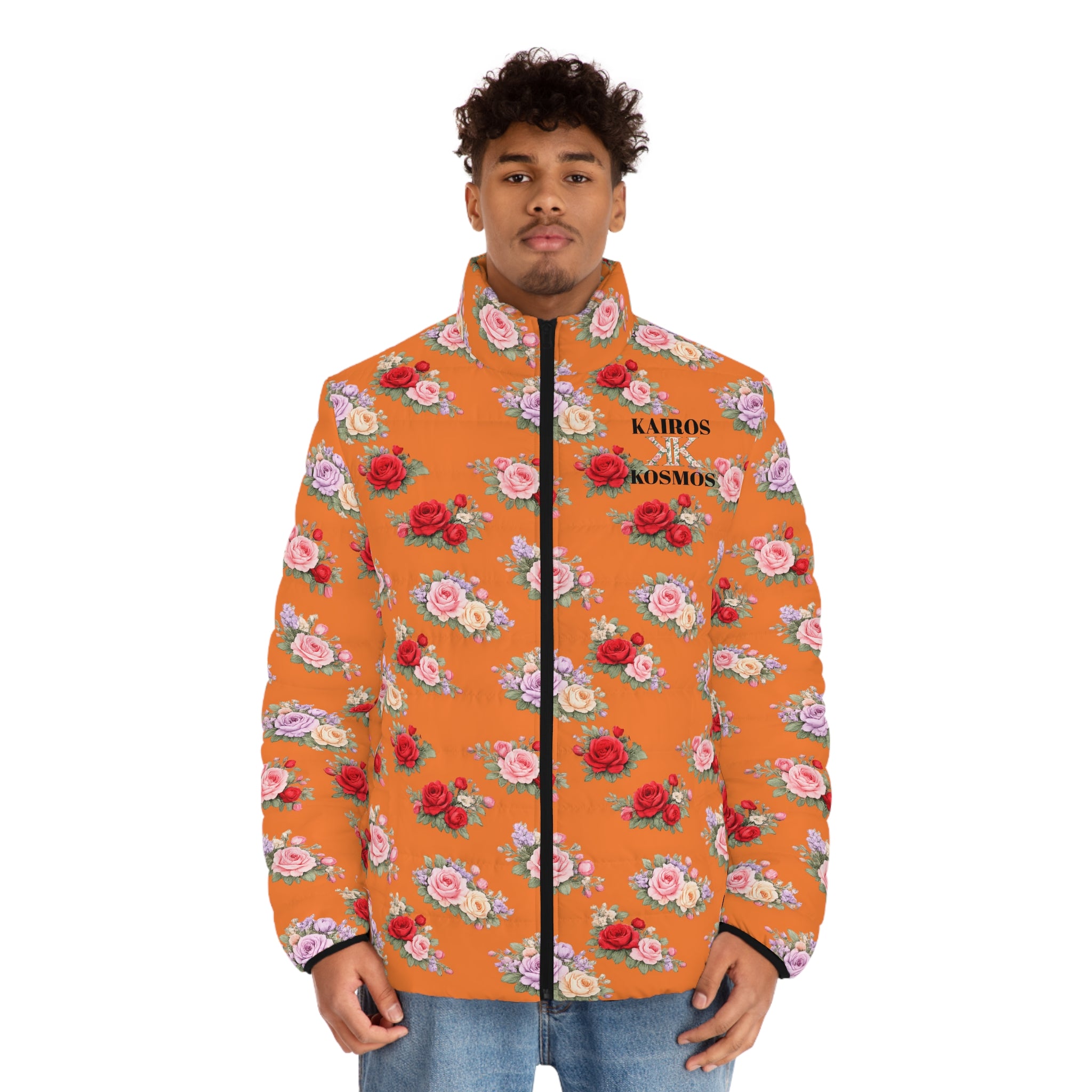 Anthos Collection Crusta Floral Puffer Jacket - Vintage Rose All-Over Print