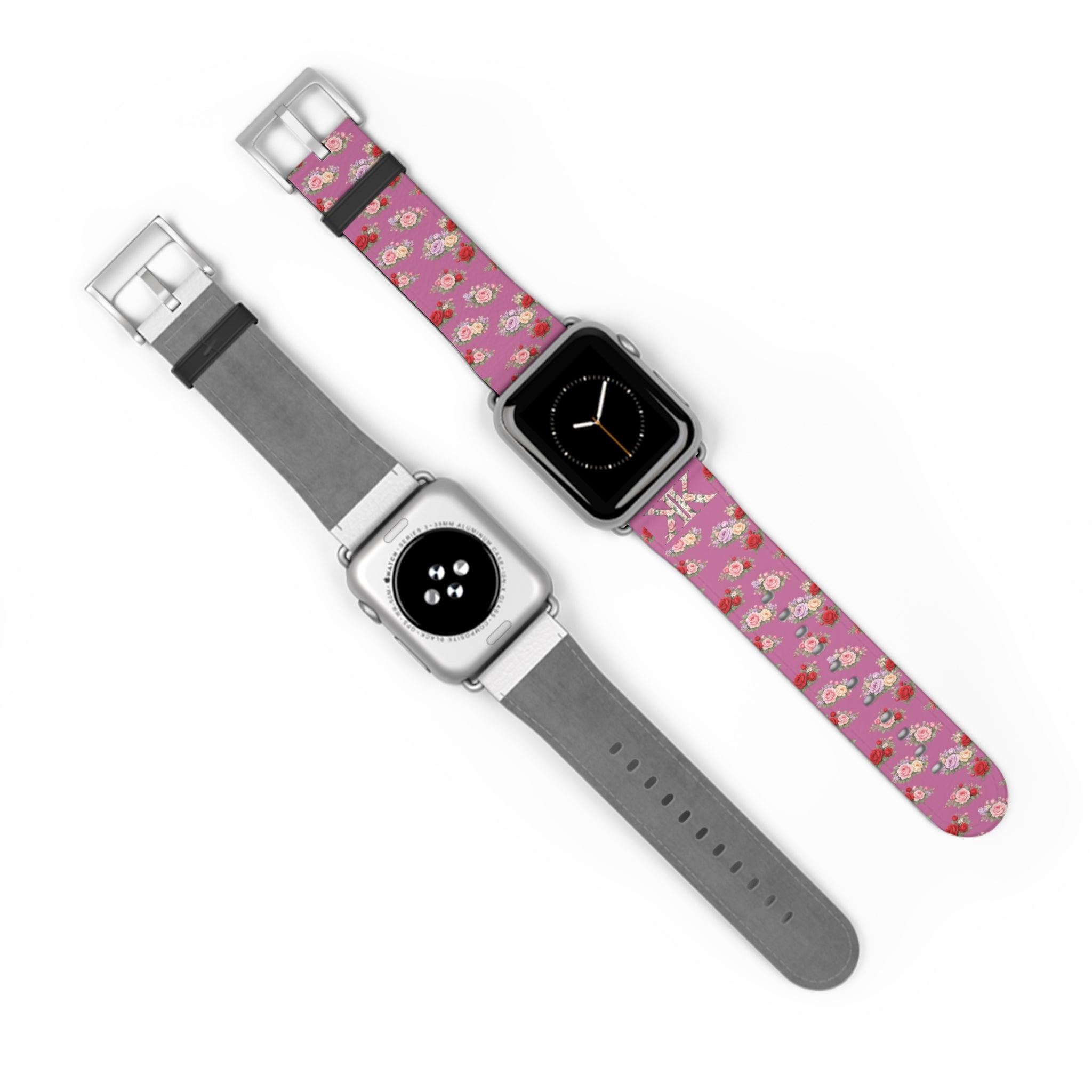 Anthos Collection Light Pink Floral Vintage Watch Band — Apple Watch Strap