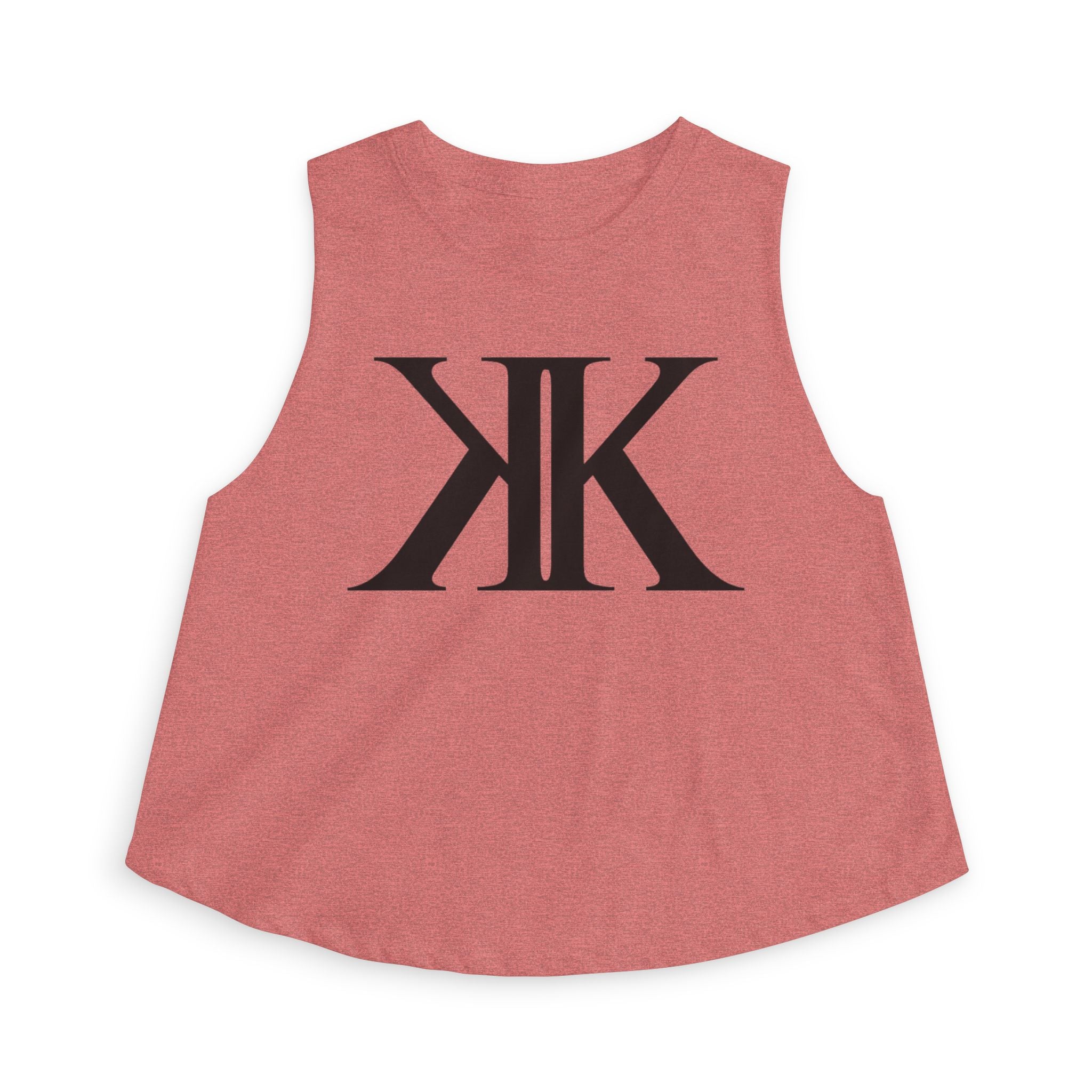 Women's Crop Top with Minimal Double K Logo – Stylish Monogram Tank