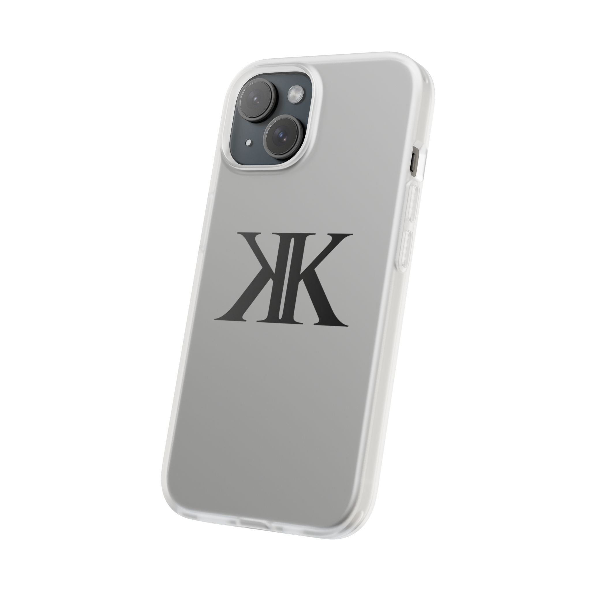 Monogram KK Phone Case — Minimalist Black Logo Flexi Case