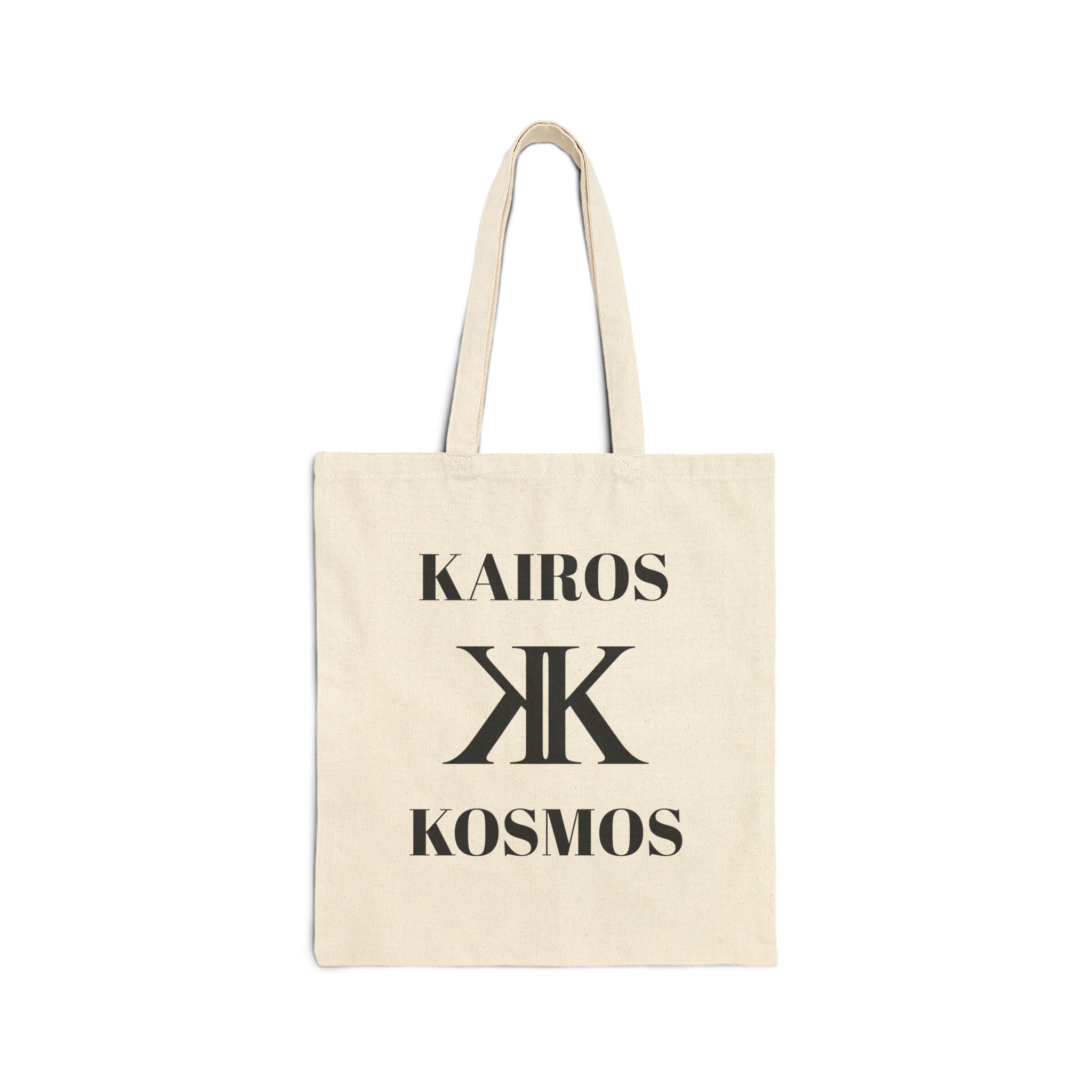 Kairos Kosmos Tote Bag — Graphic Cotton Market Tote