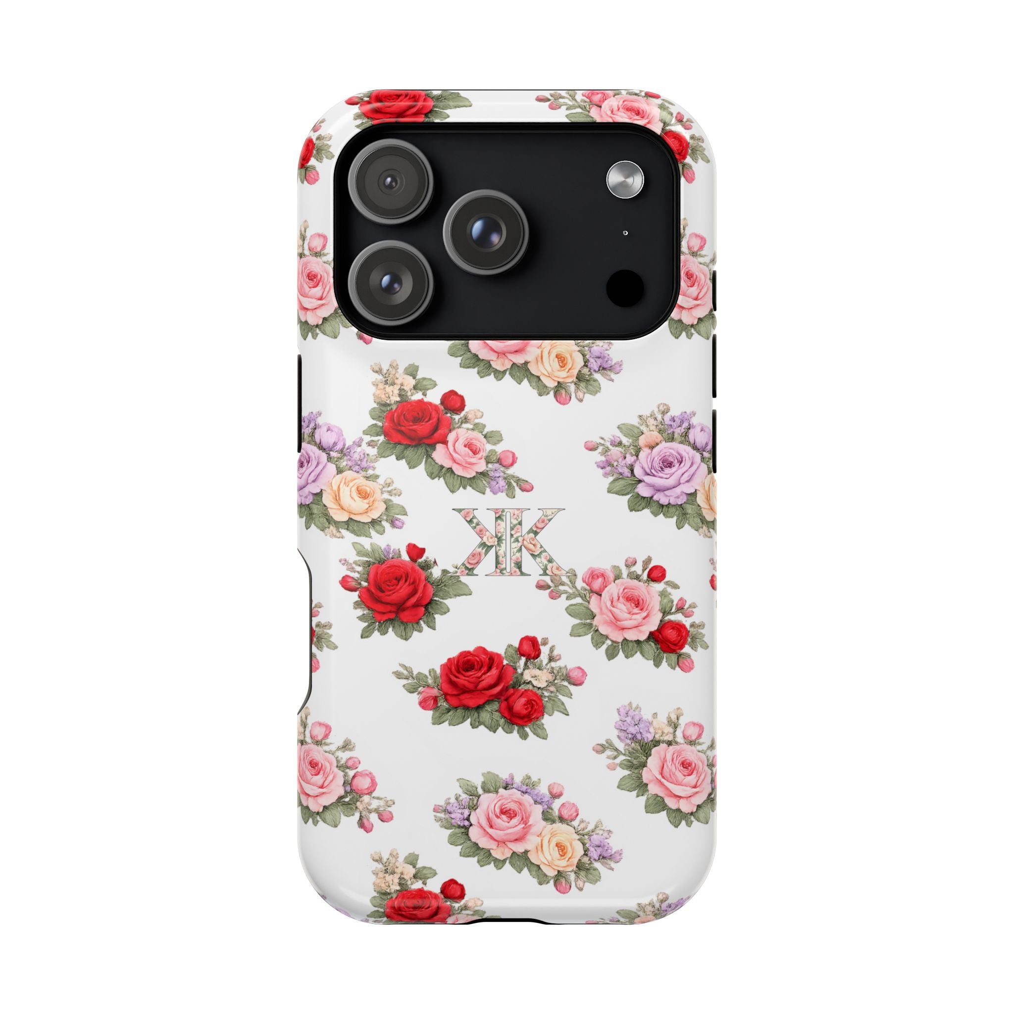 Anthos Collection Vintage Floral Rose Pattern Magnetic Impact-Resistant Phone Case