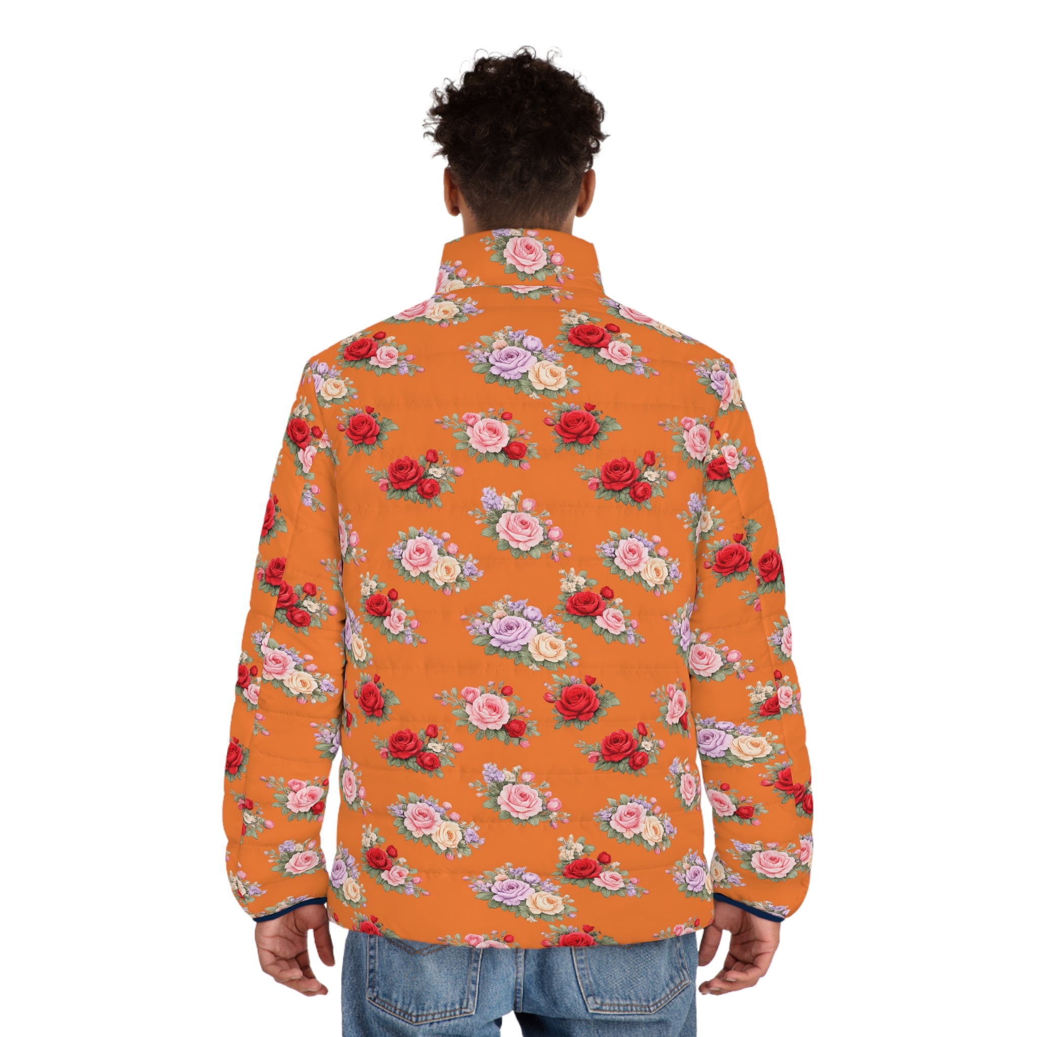 Anthos Collection Crusta Floral Puffer Jacket - Vintage Rose All-Over Print