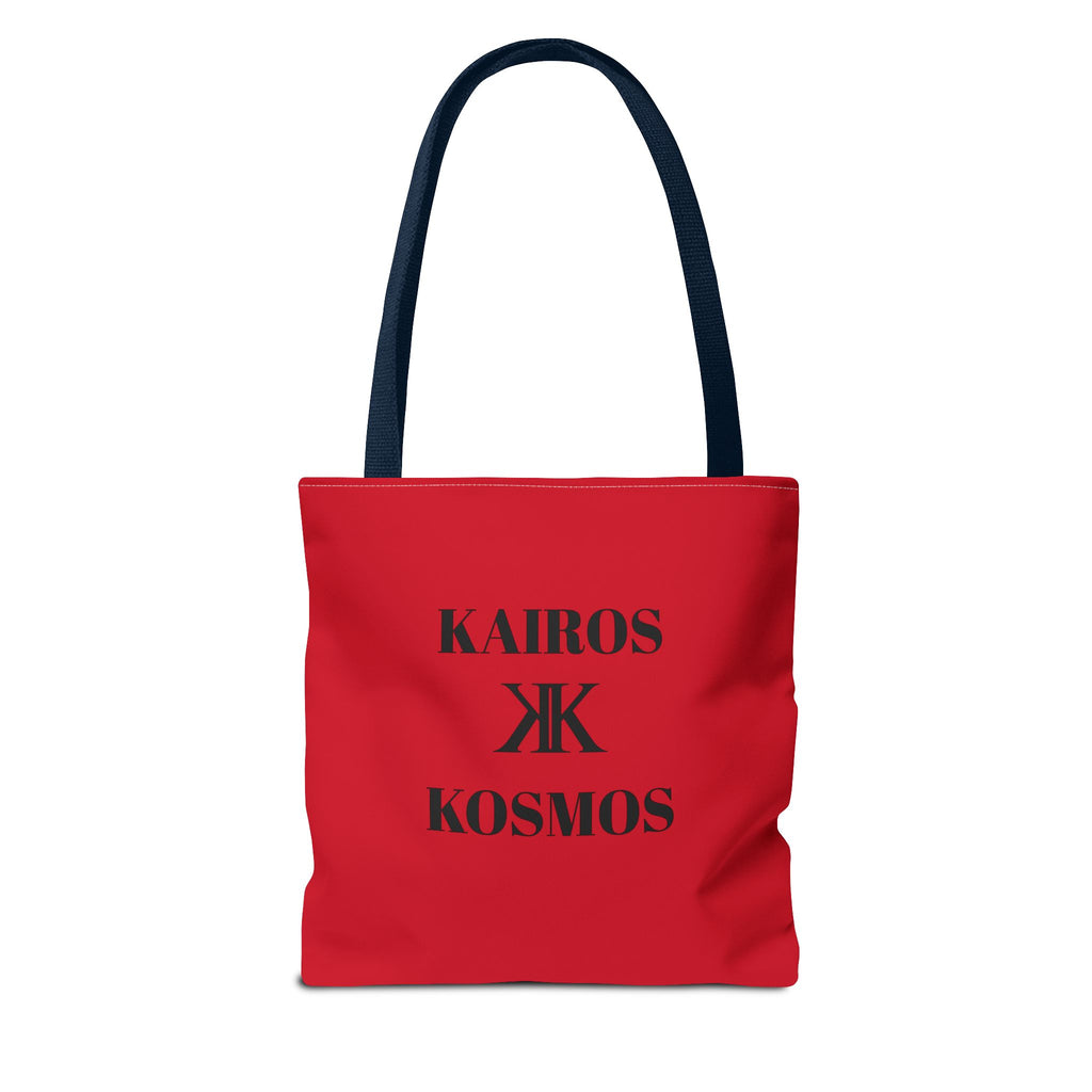 Kairos Kosmos RED Tote Bag – Minimalist Monogram Tote