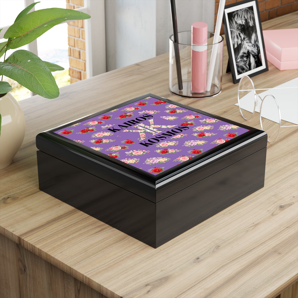 Anthos Collection 'Kairos Kosmos' Light Purple Jewelry Box — Decorative Keepsake Box