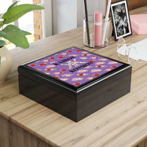 Anthos Collection 'Kairos Kosmos' Light Purple Jewelry Box — Decorative Keepsake Box