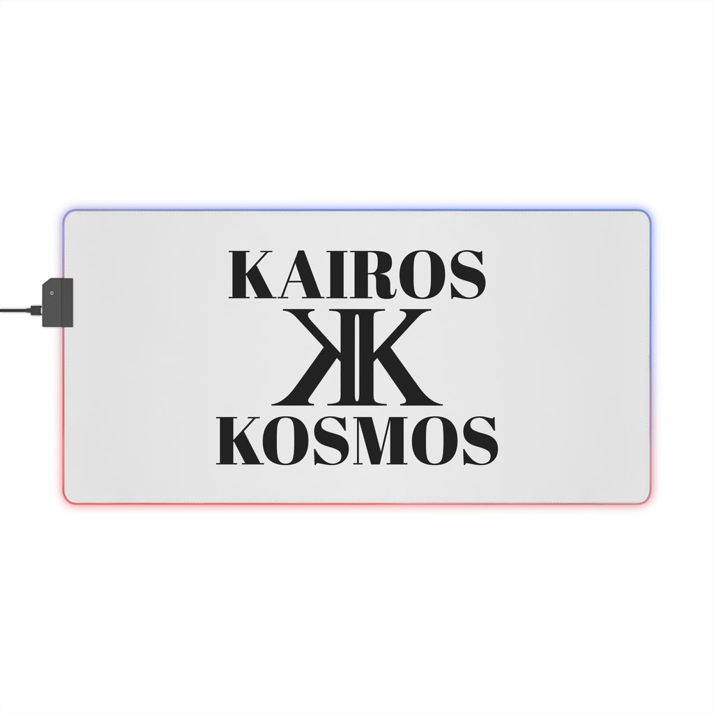 LED Gaming Mouse Pad — Kairos Kosmos Logo RGB Desk Mat
