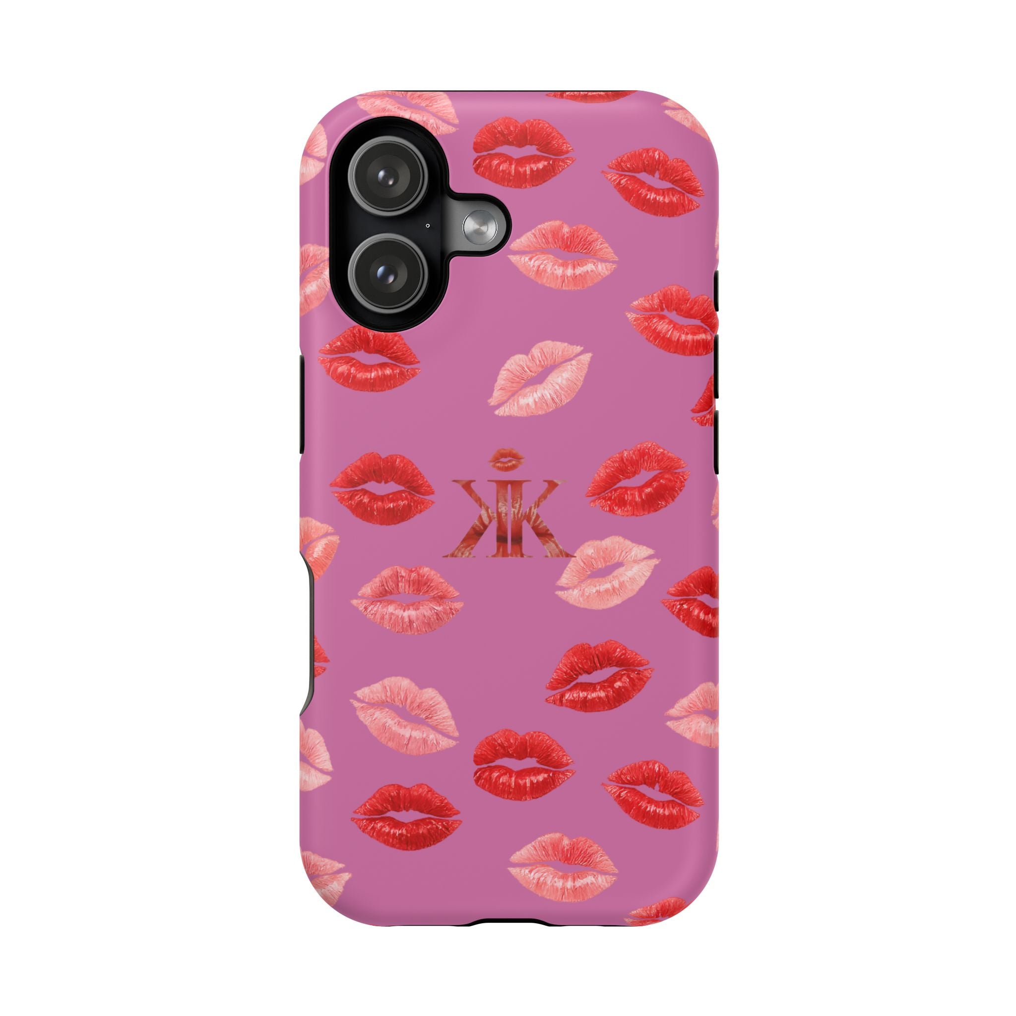Psyche Collection Light Pink - Kiss Pattern Magnetic Impact Phone Case