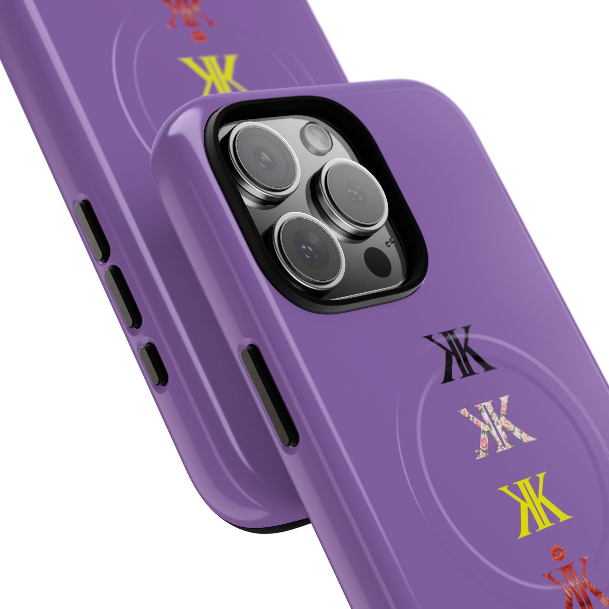Sigil Collection Light Purple Phone Case — Minimalist Monogram Stack Tough Magnetic Case