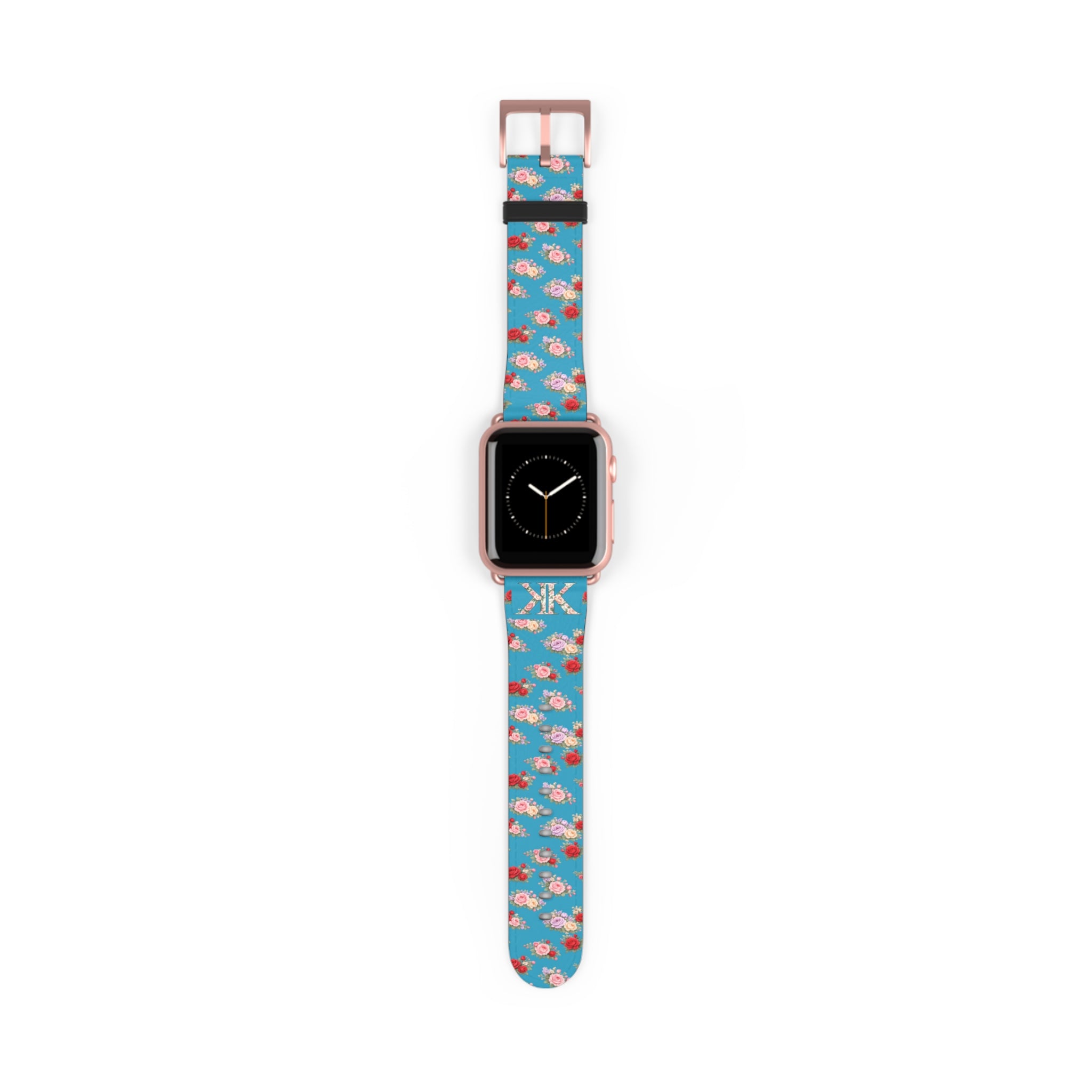 Anthos Collection Turquoise Floral Vintage Watch Band — Apple Watch Strap