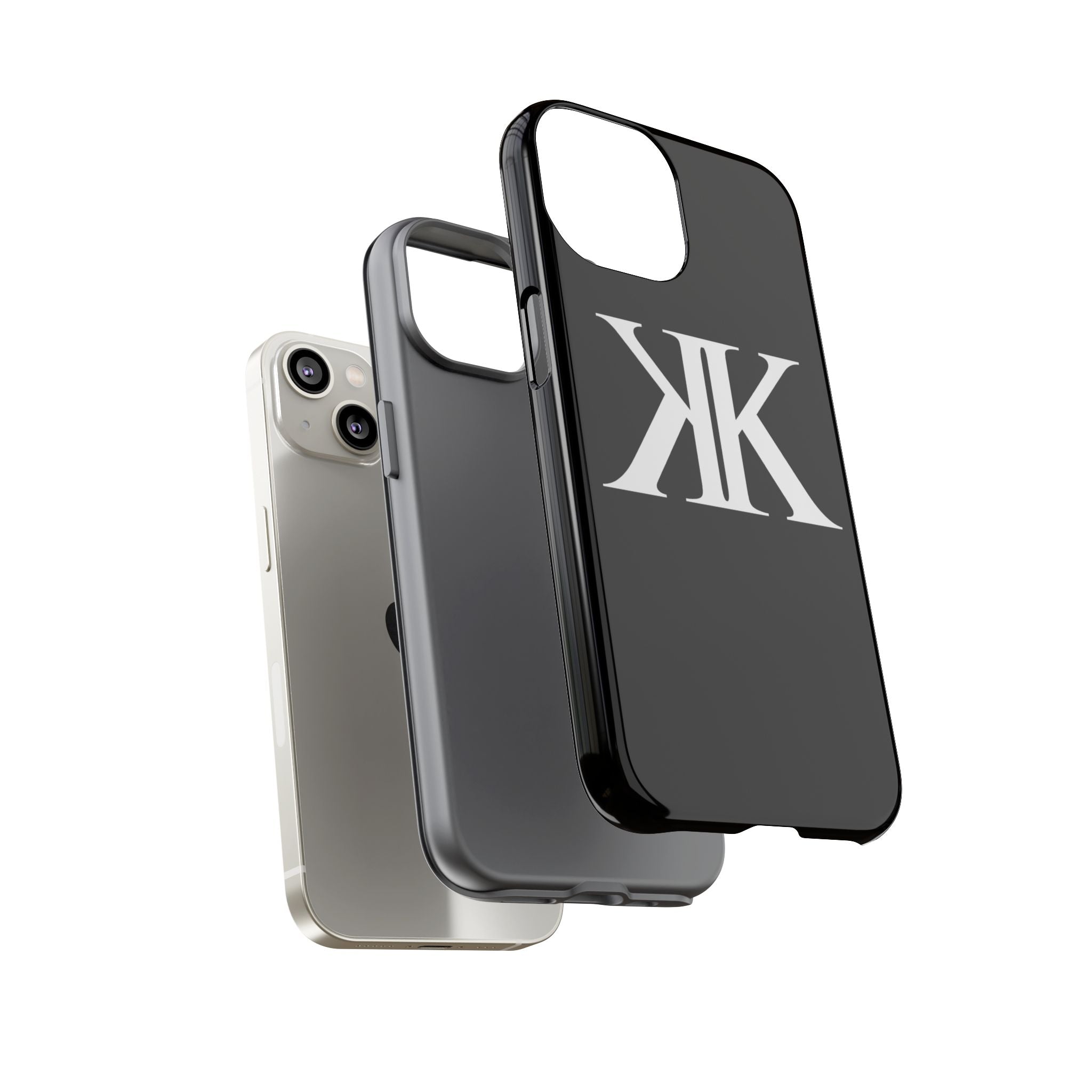Monogram KK Phone Case BLACK — Tough Protective iPhone Cover