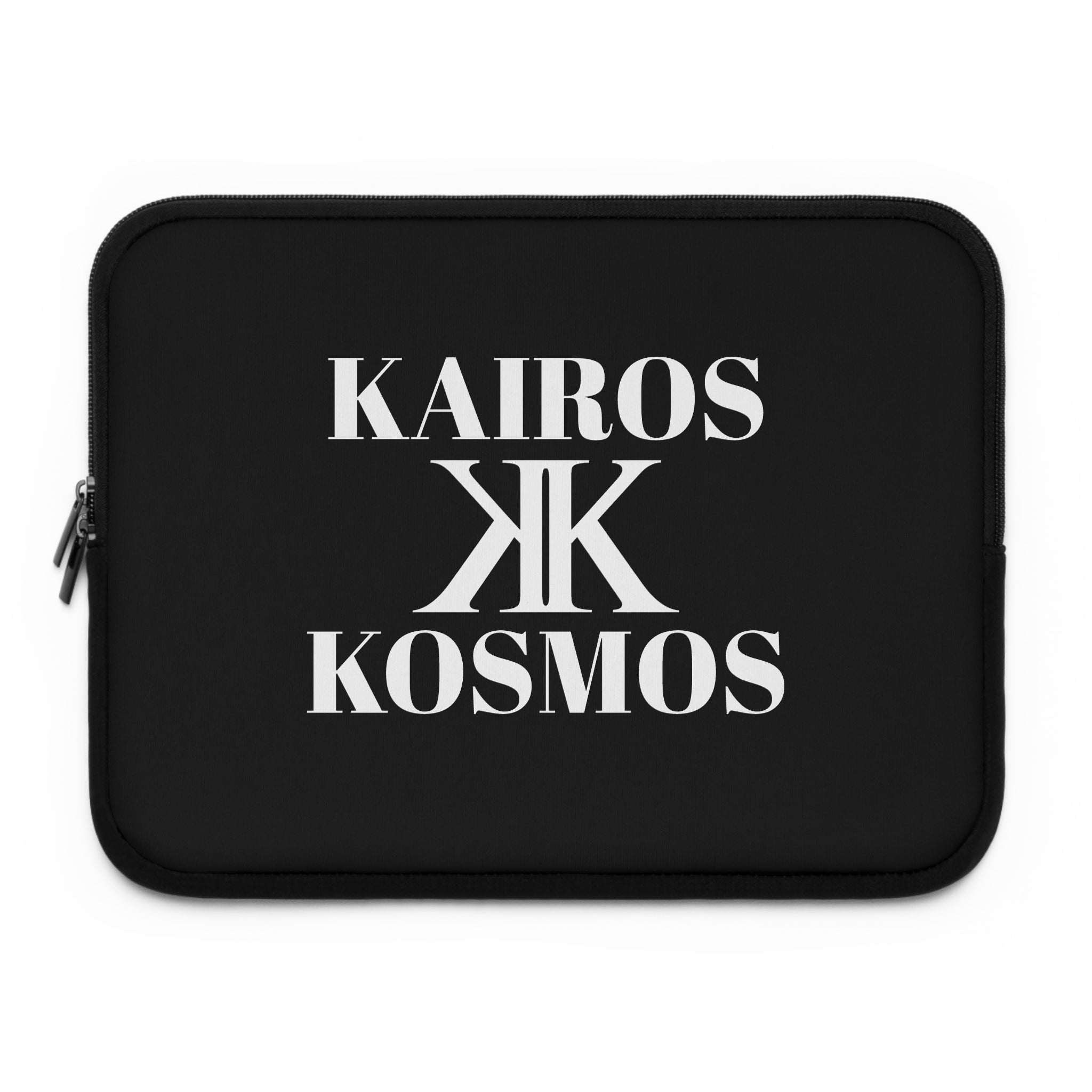 Kairos Kosmos BLACK Laptop Sleeve — Minimalist Monogram Protective Case