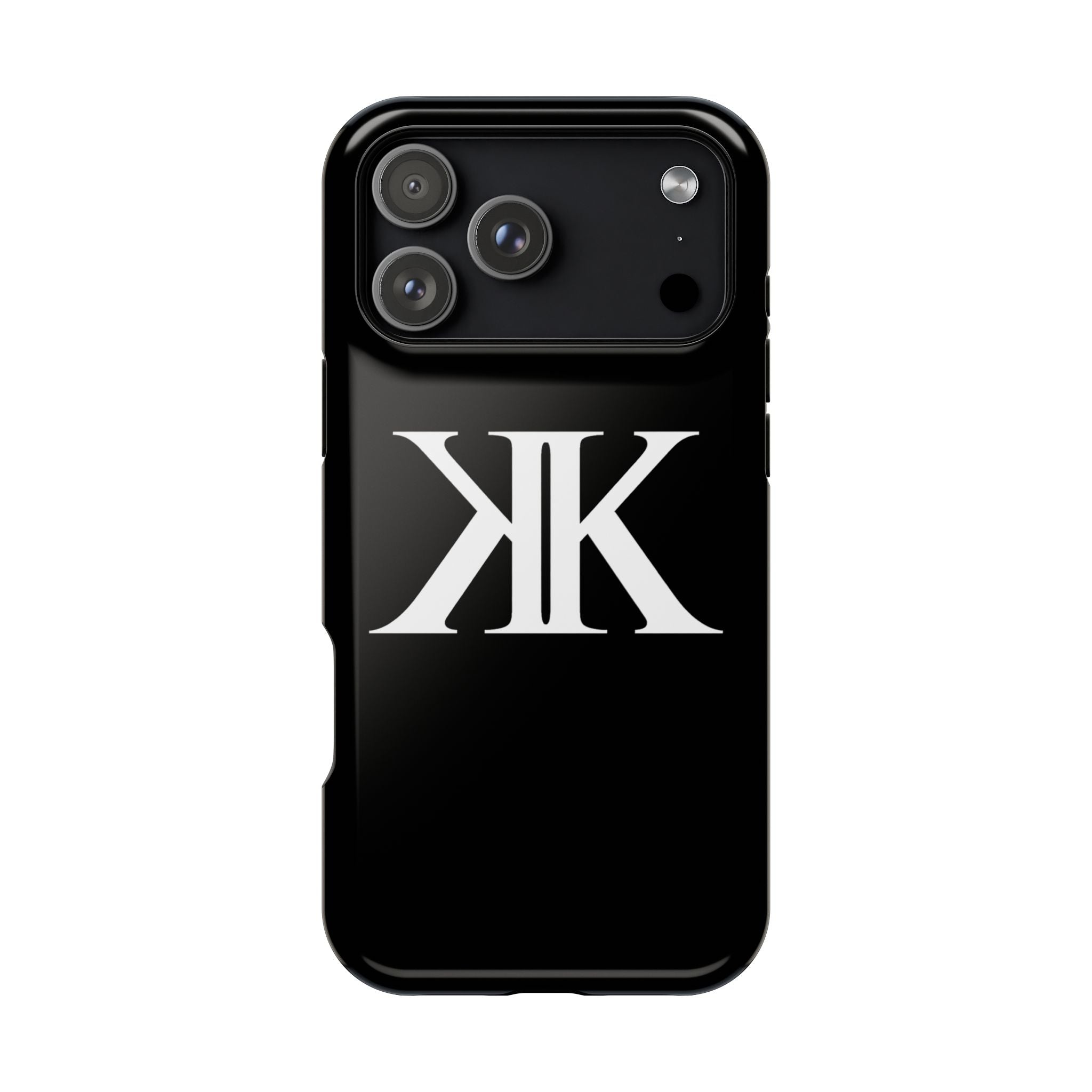 Magnetic Impact-Resistant BLACK Case with Bold KK Monogram