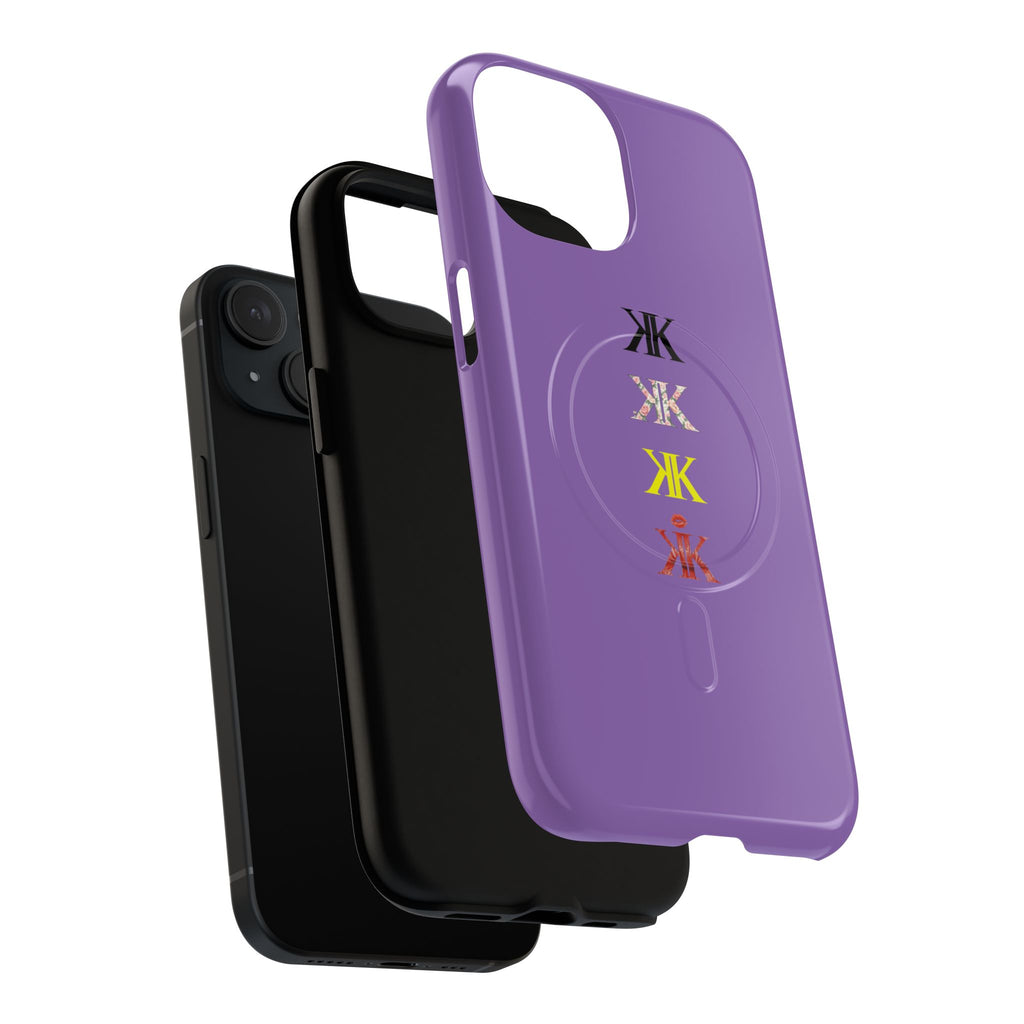 Sigil Collection Light Purple Phone Case — Minimalist Monogram Stack Tough Magnetic Case