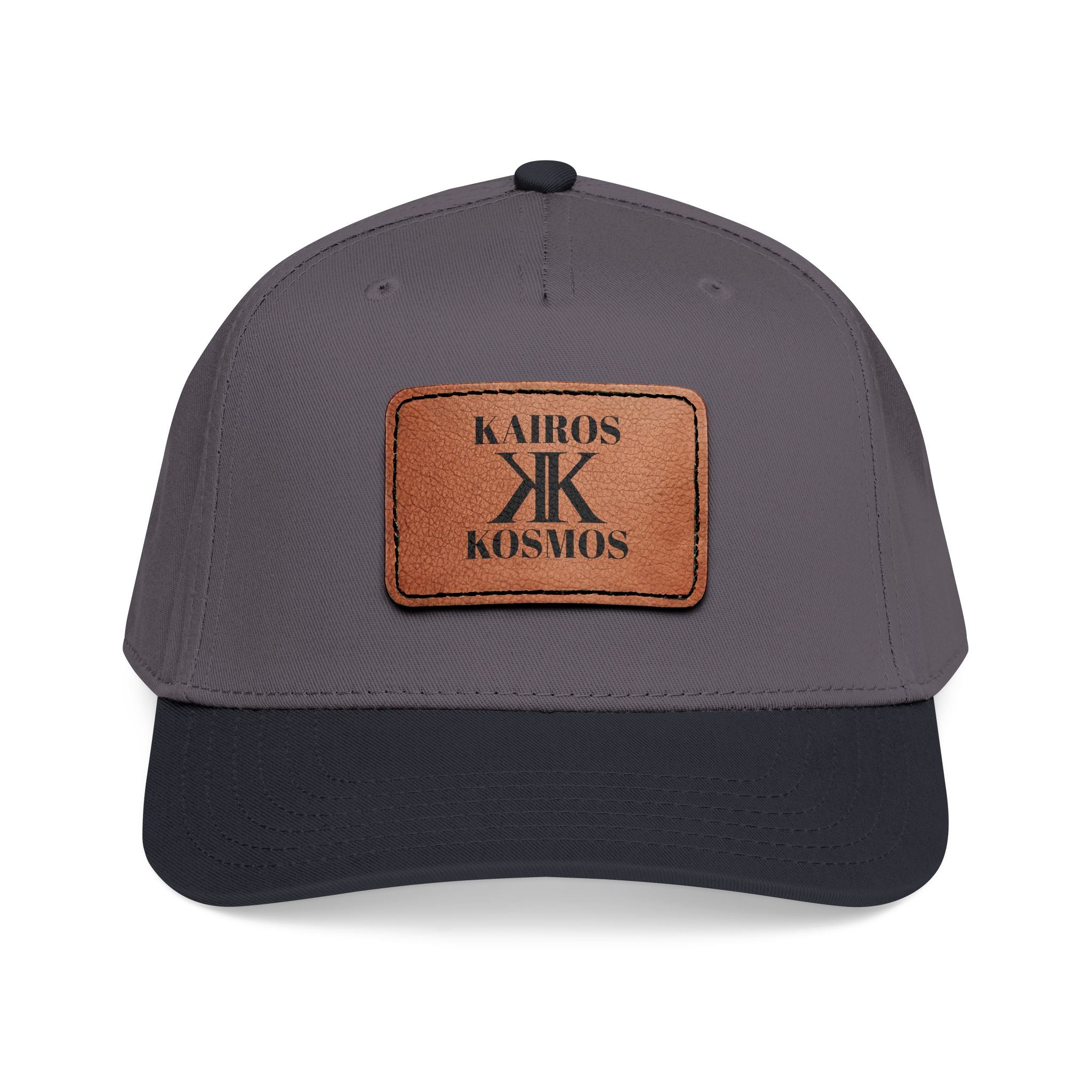 Leather Patch Baseball Cap — Kiros Kosmos Logo