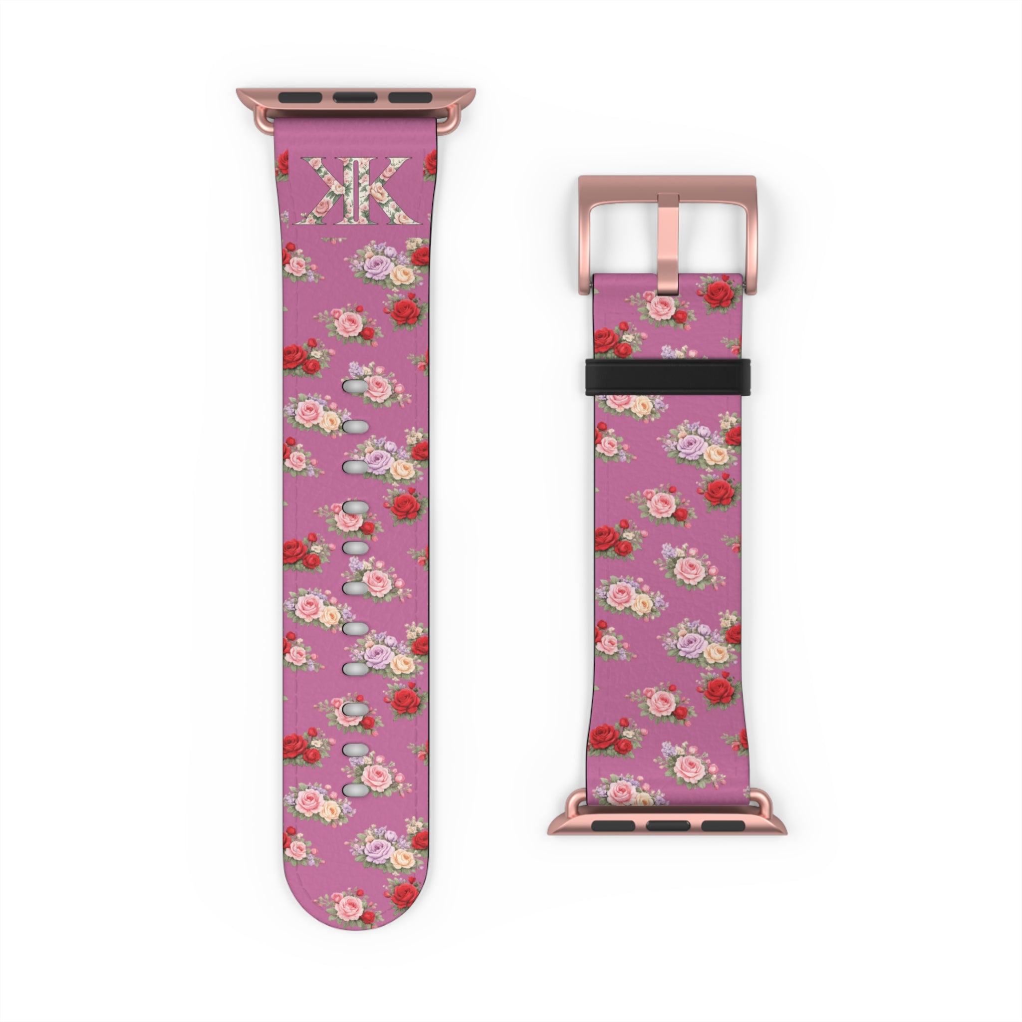 Anthos Collection Light Pink Floral Vintage Watch Band — Apple Watch Strap
