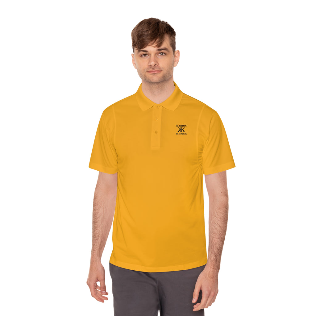 Classic Men’s Sport Polo — Minimalist Kairos Kosmos Logo Chest Shirt